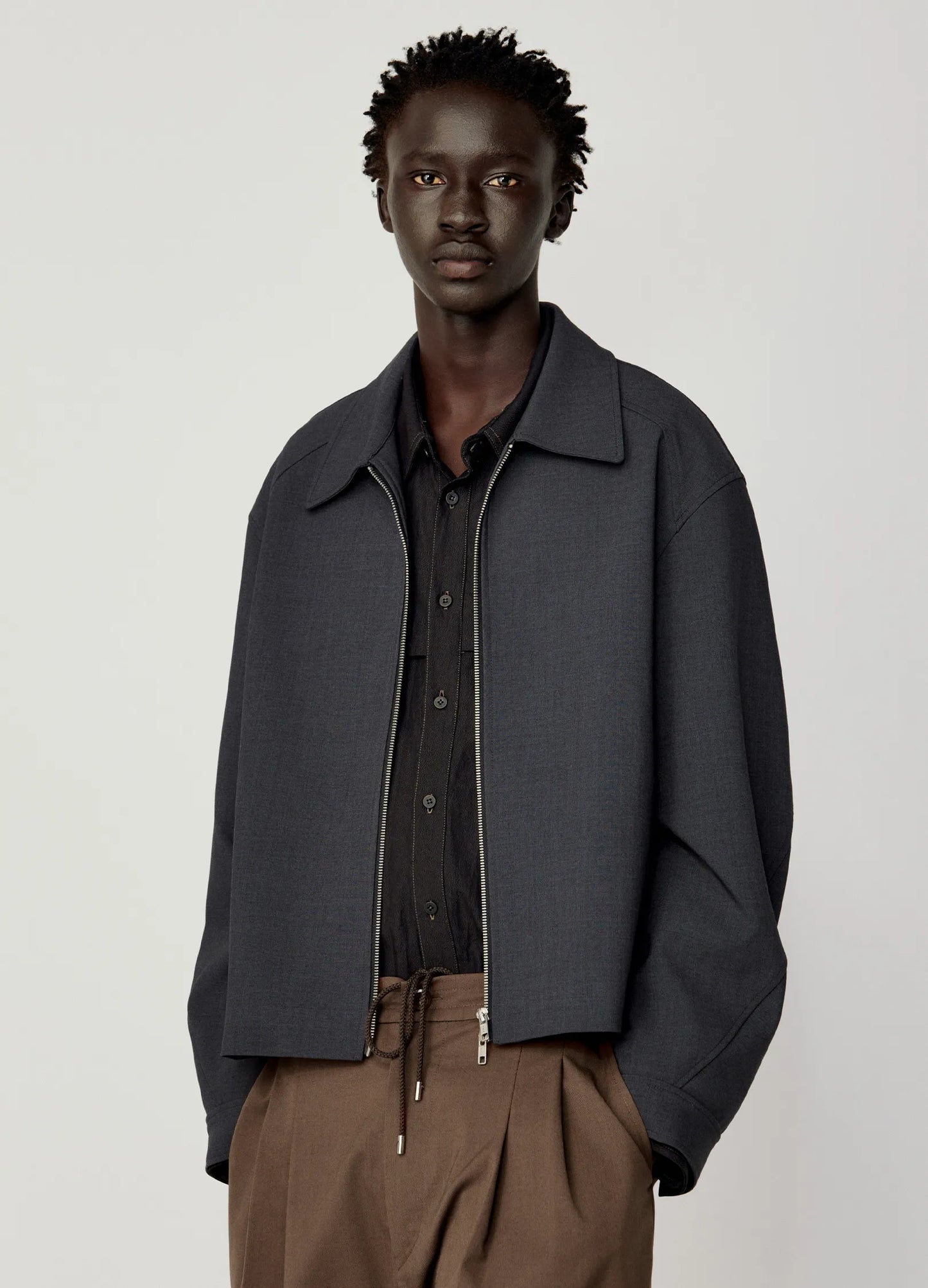 Cropped Lapel Jacket