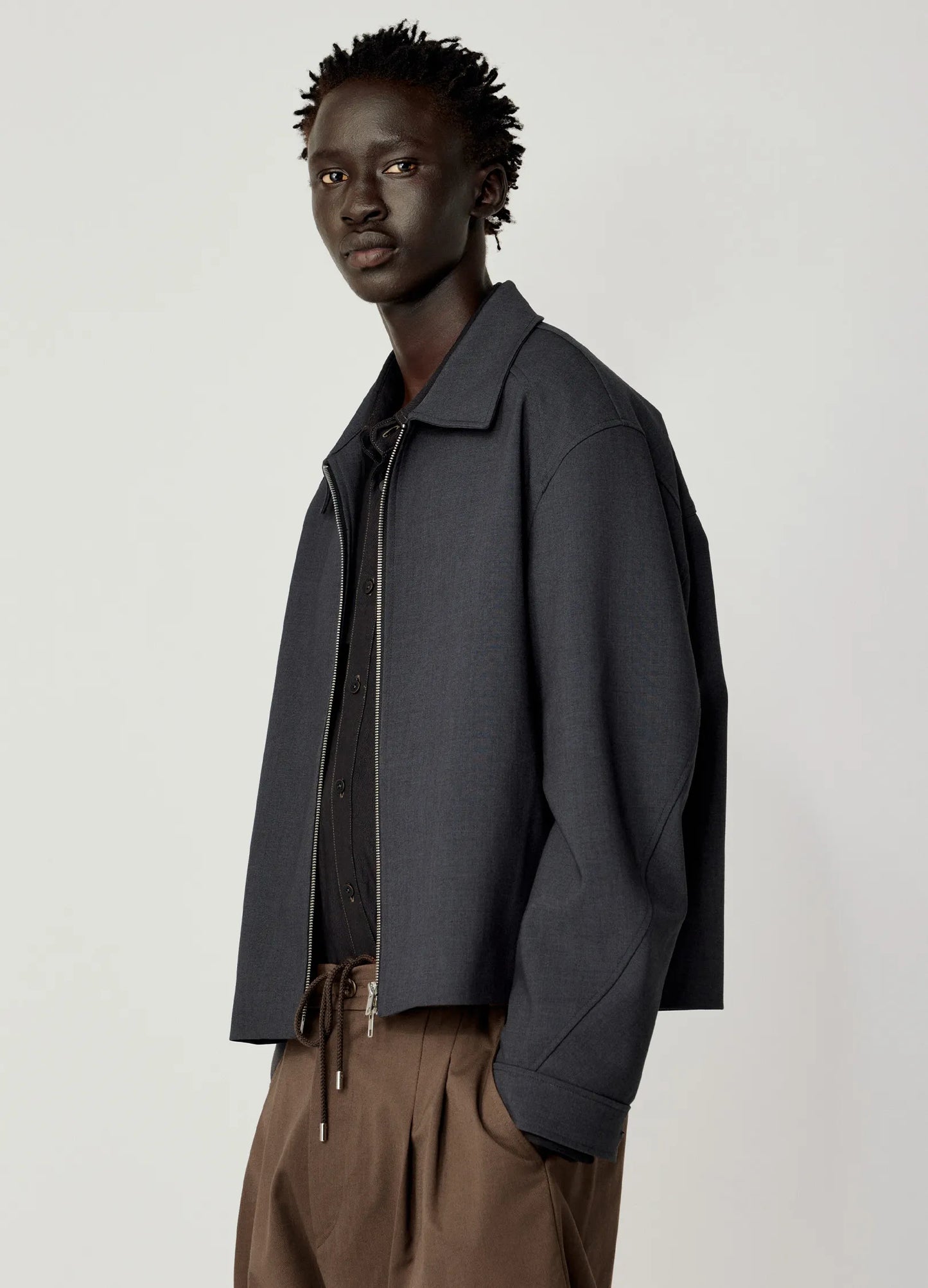 Cropped Lapel Jacket