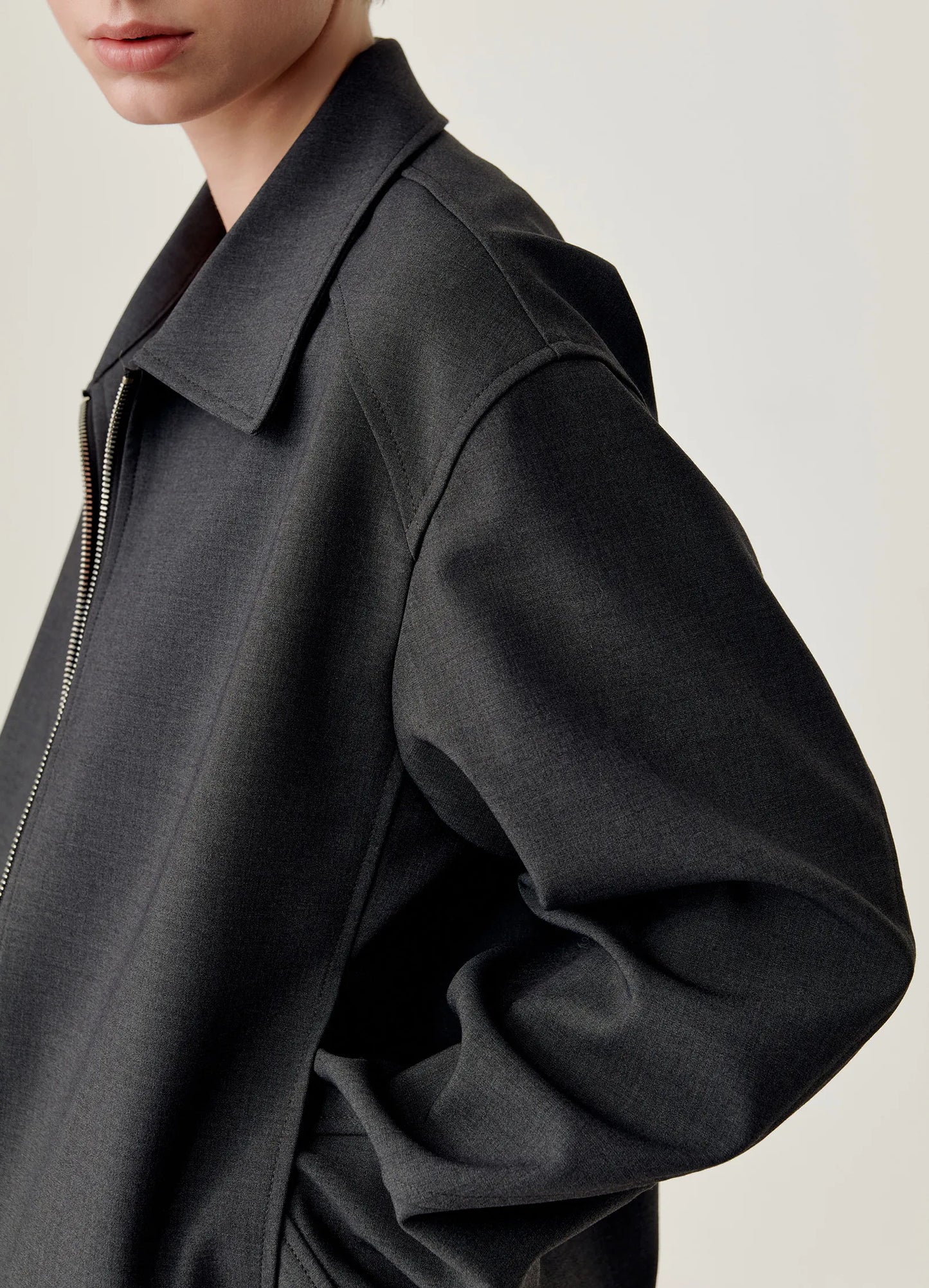 Cropped Lapel Jacket