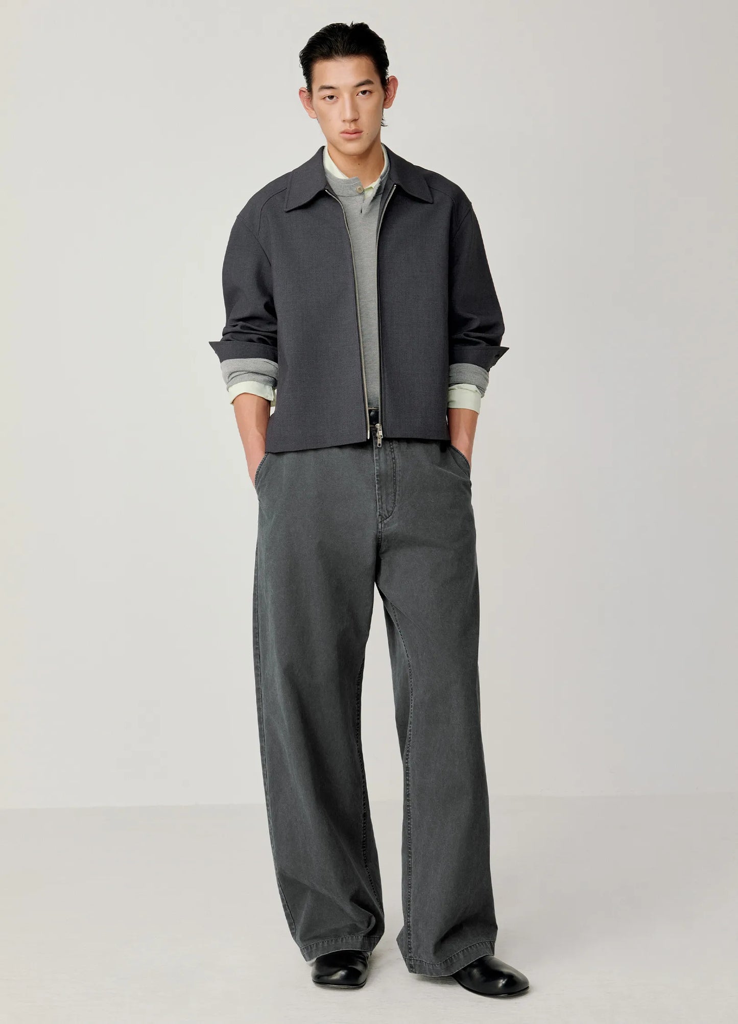 Cropped Lapel Jacket