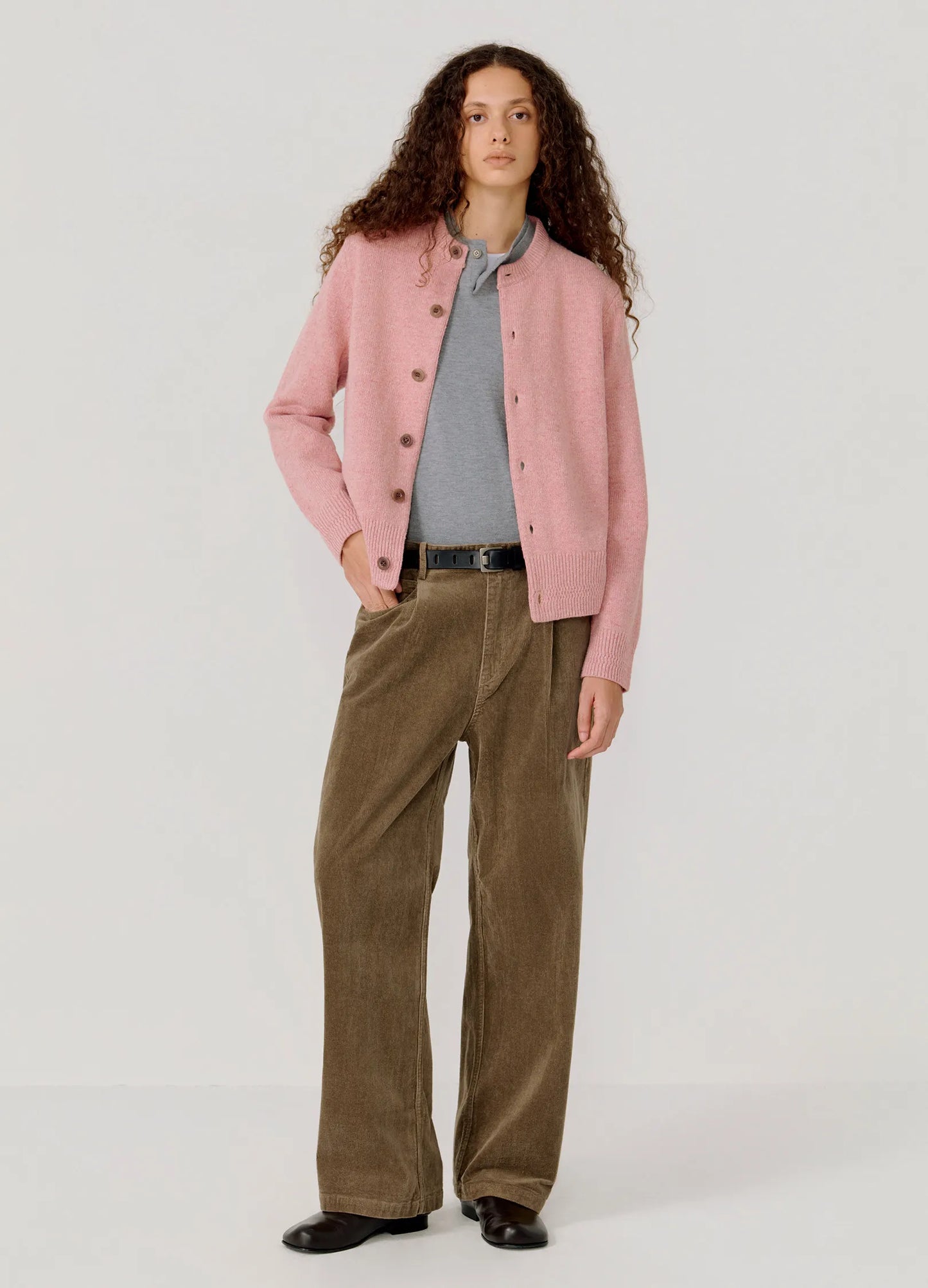 Cropped Wool Cardigan