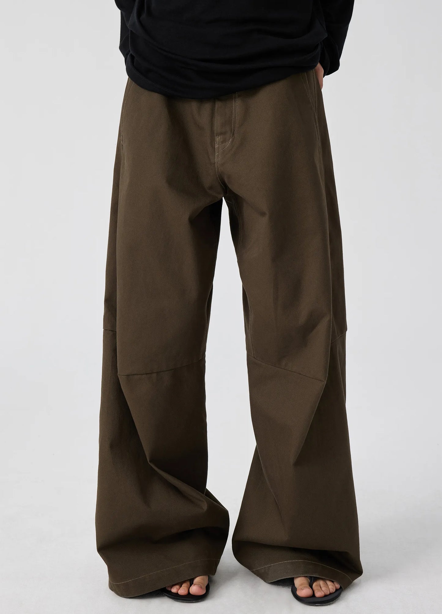 Darted Light Cotton Trousers