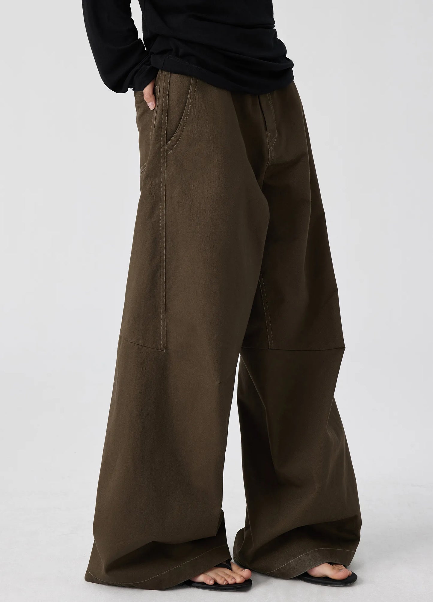 Darted Light Cotton Trousers