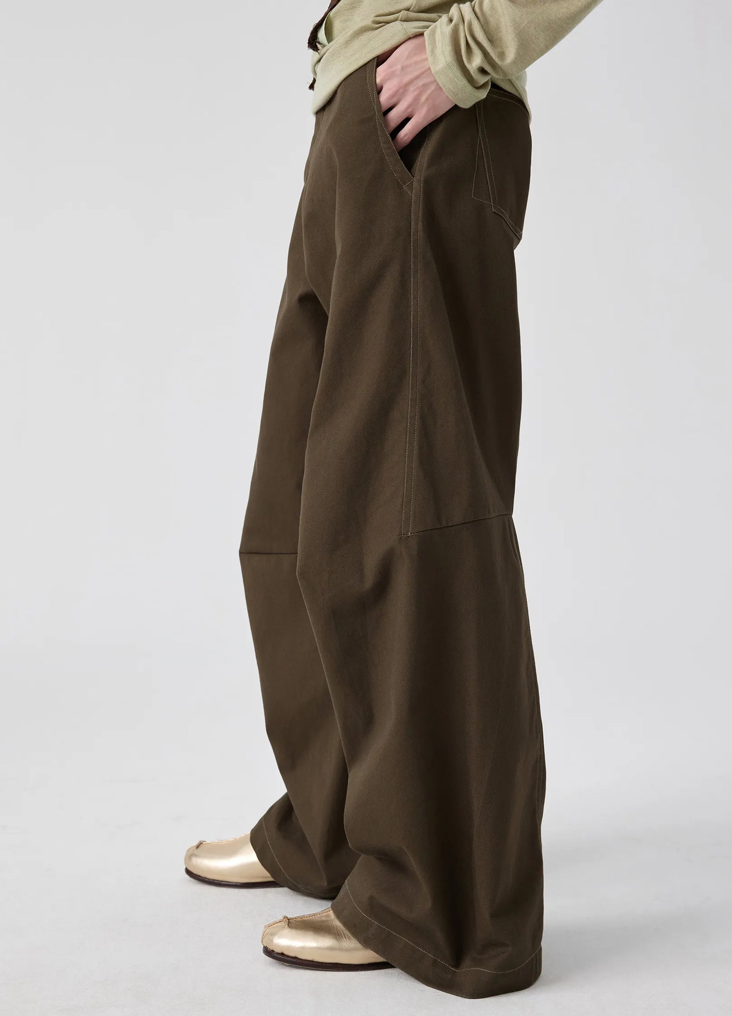 Darted Light Cotton Trousers