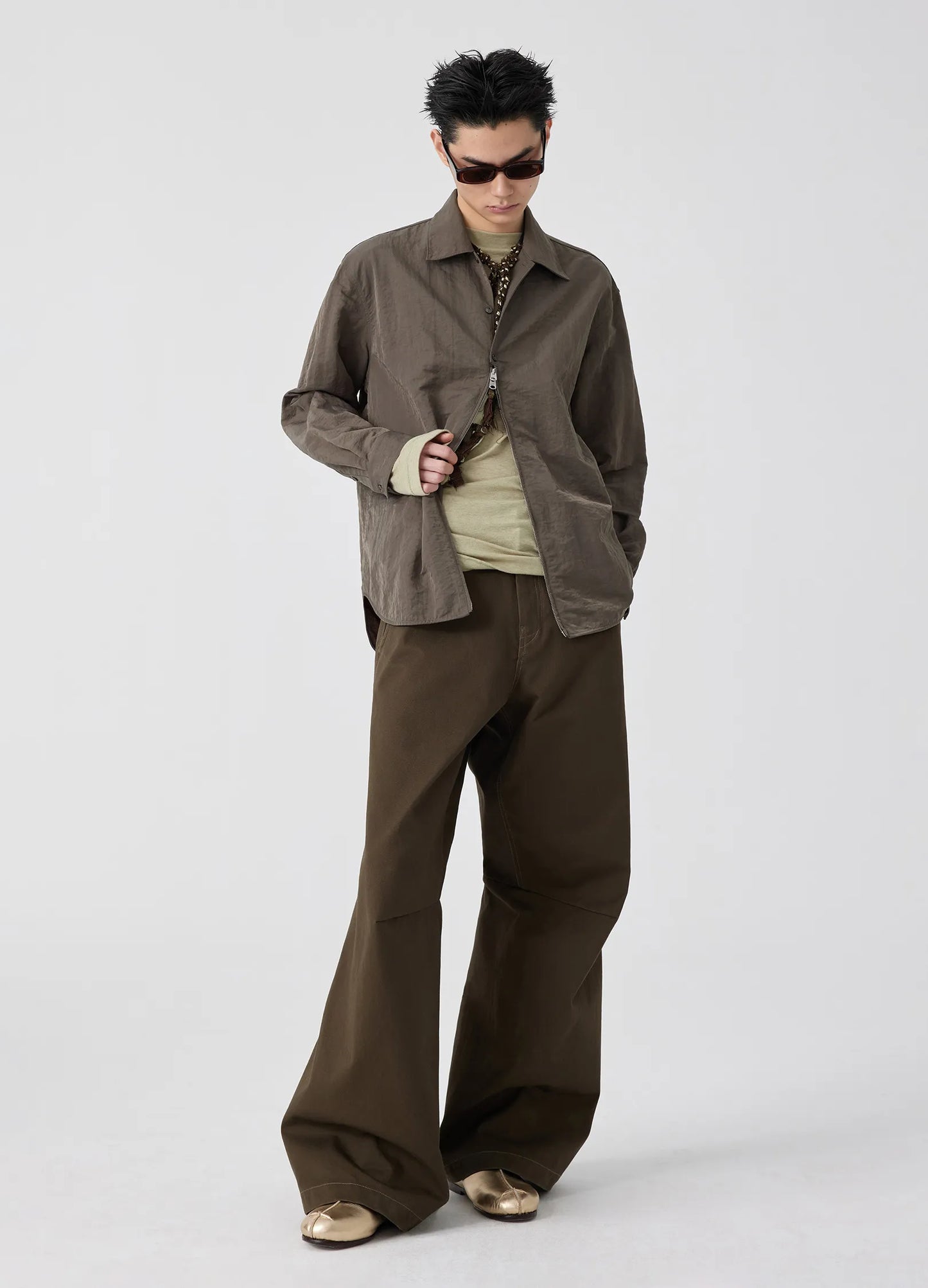 Darted Light Cotton Trousers