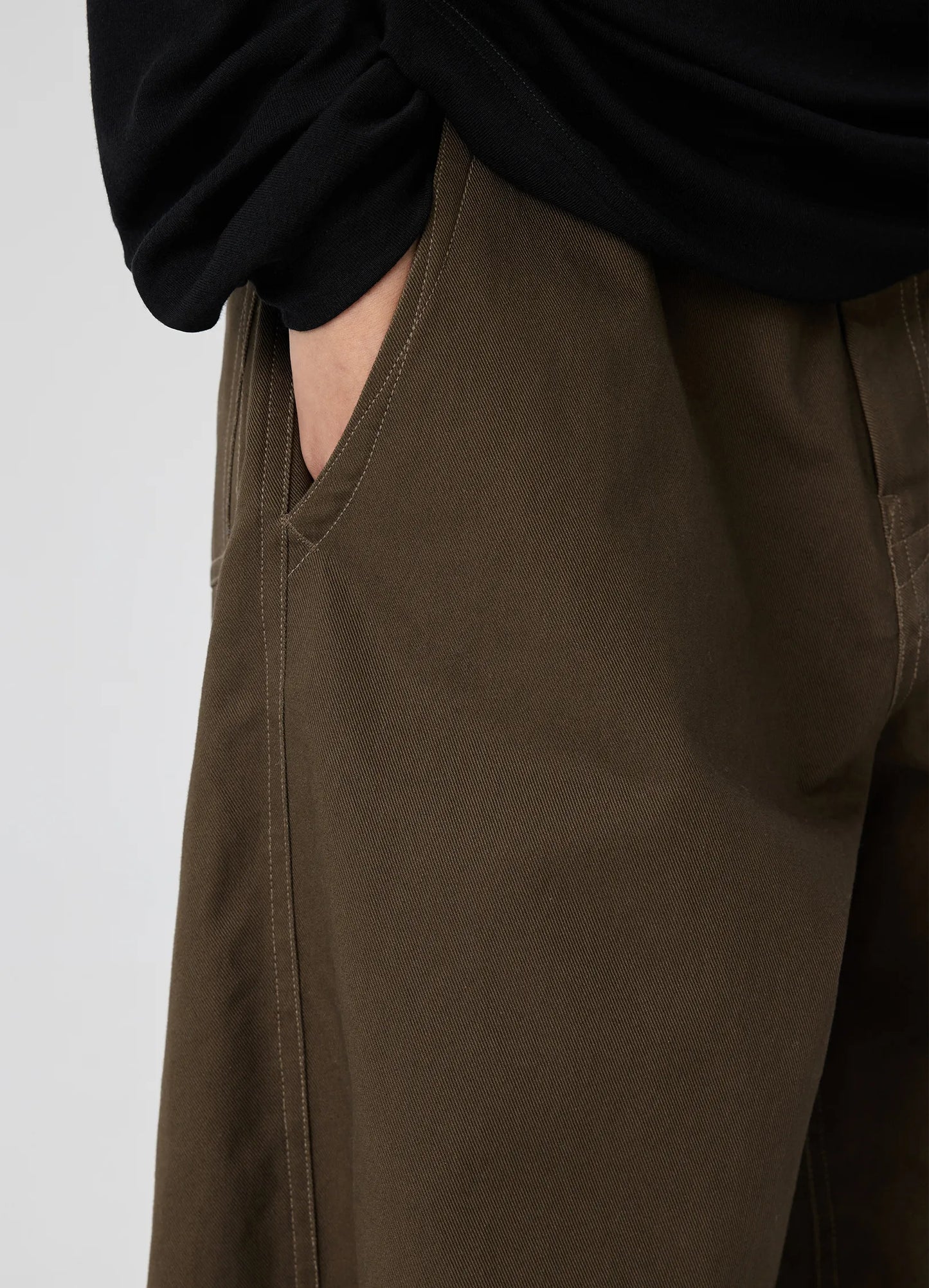 Darted Light Cotton Trousers