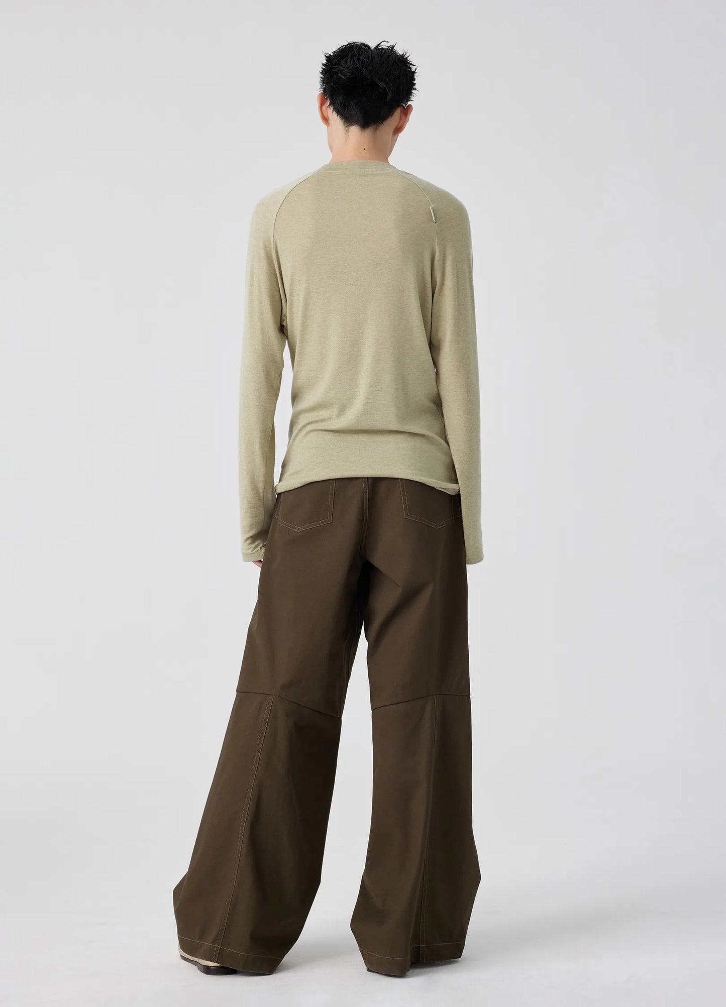 Darted Light Cotton Trousers