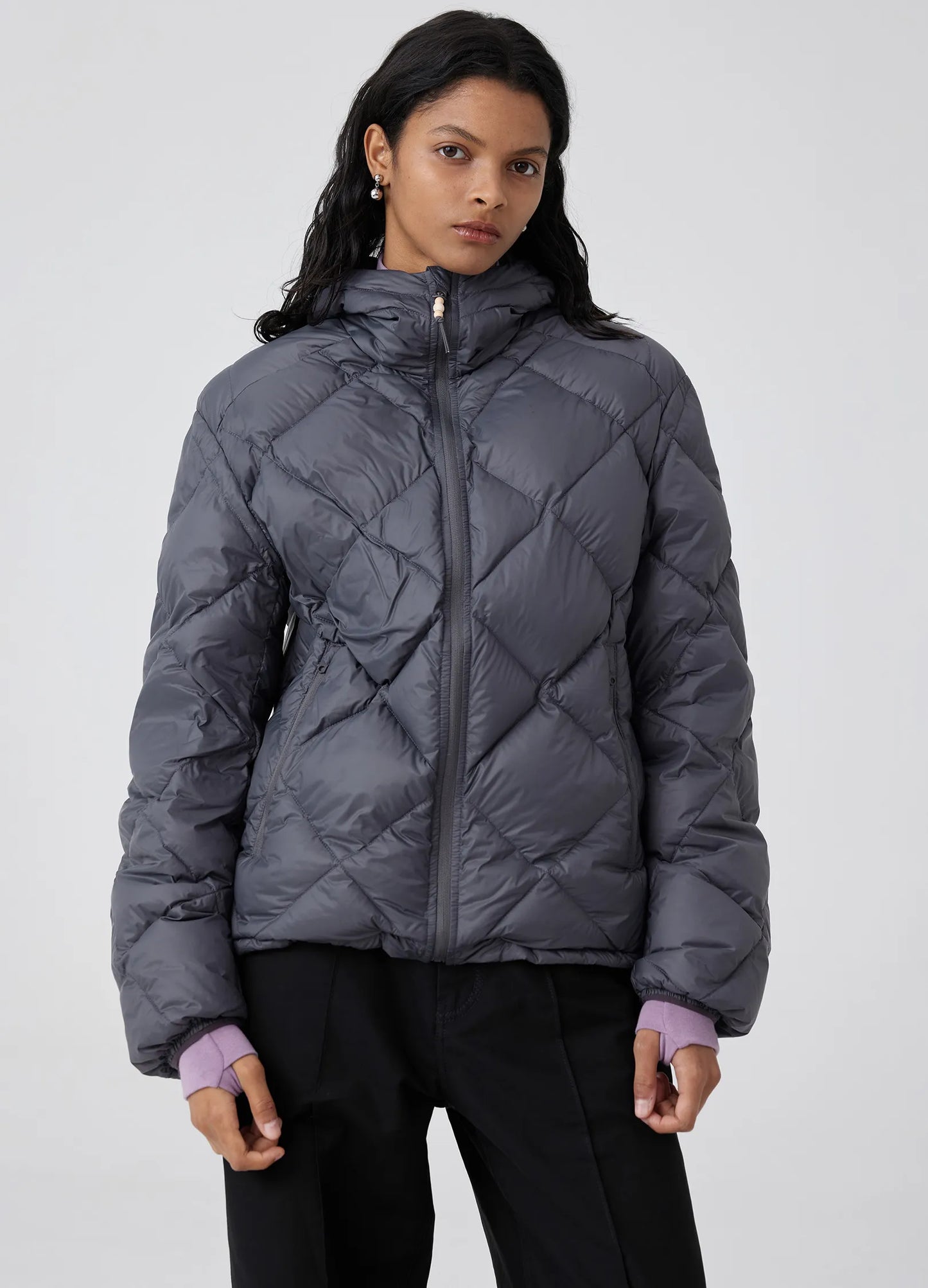 Diamond Quilted Down Jacket