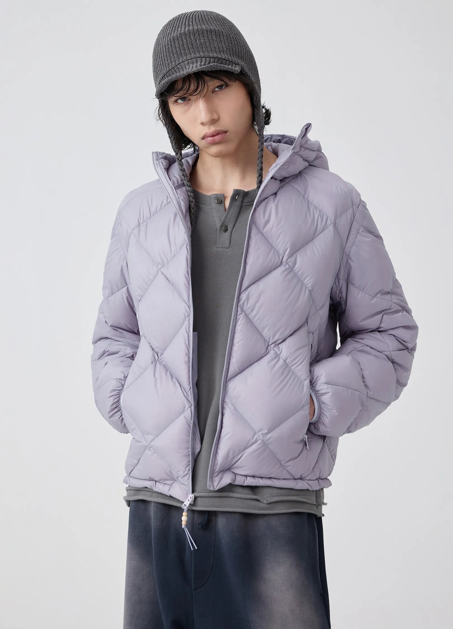 Diamond Quilted Down Jacket