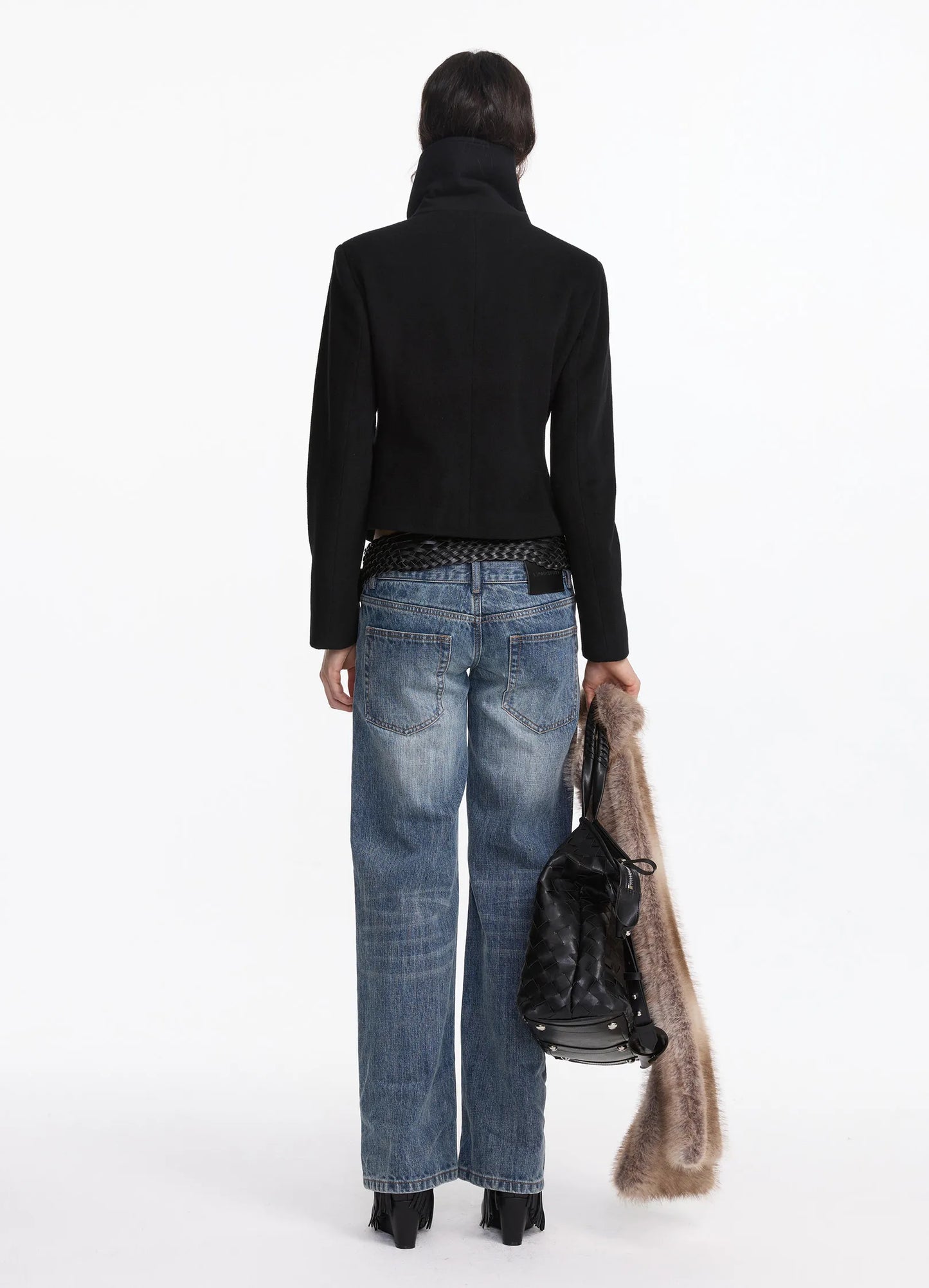 Distressed Low-Rise Denims