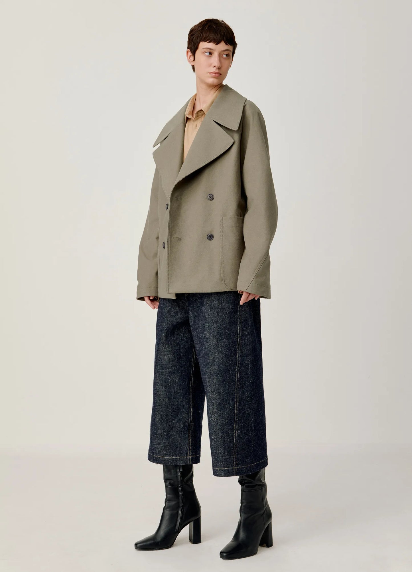 Double Breasted Lapel Jacket