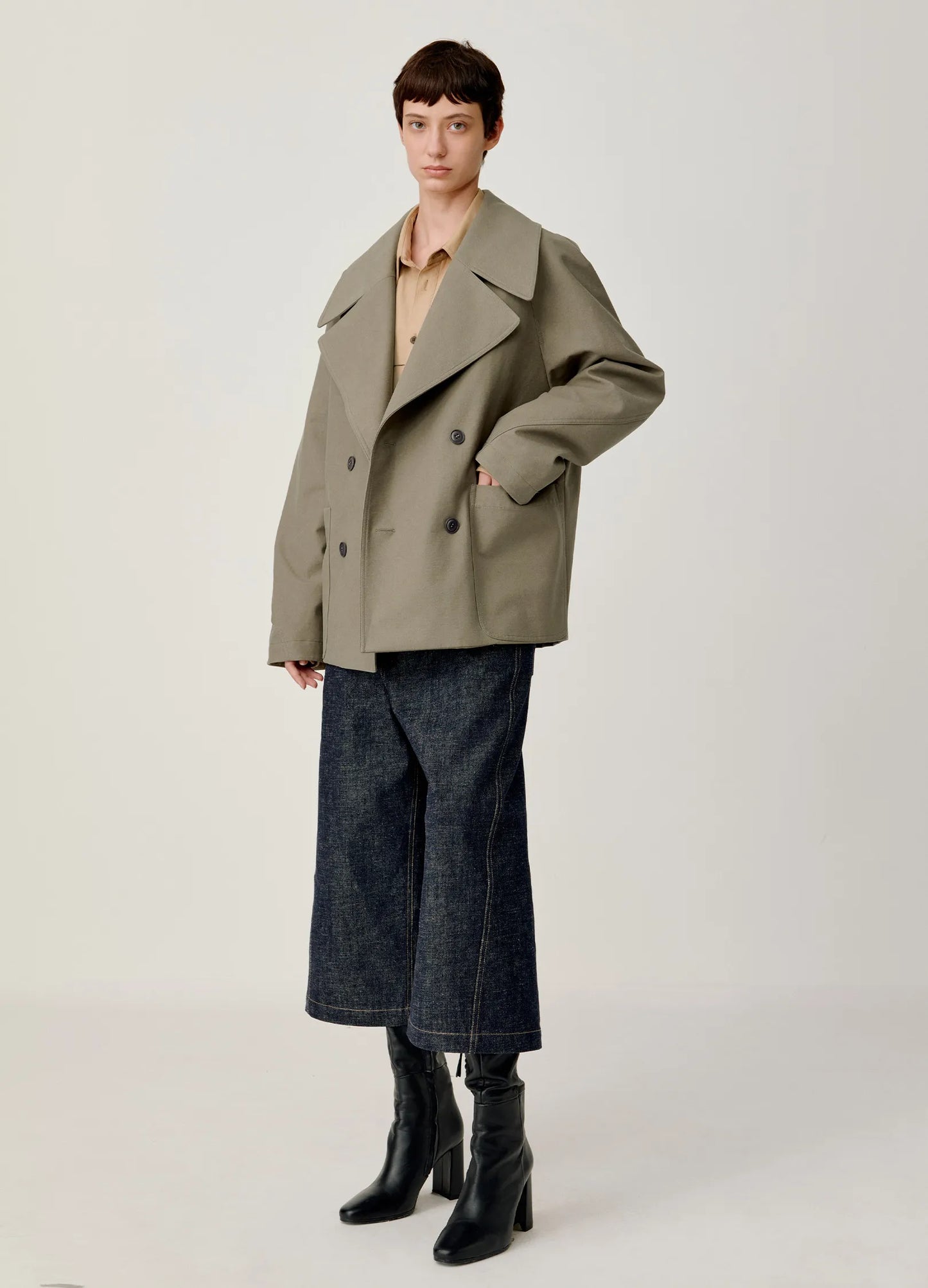 Double Breasted Lapel Jacket