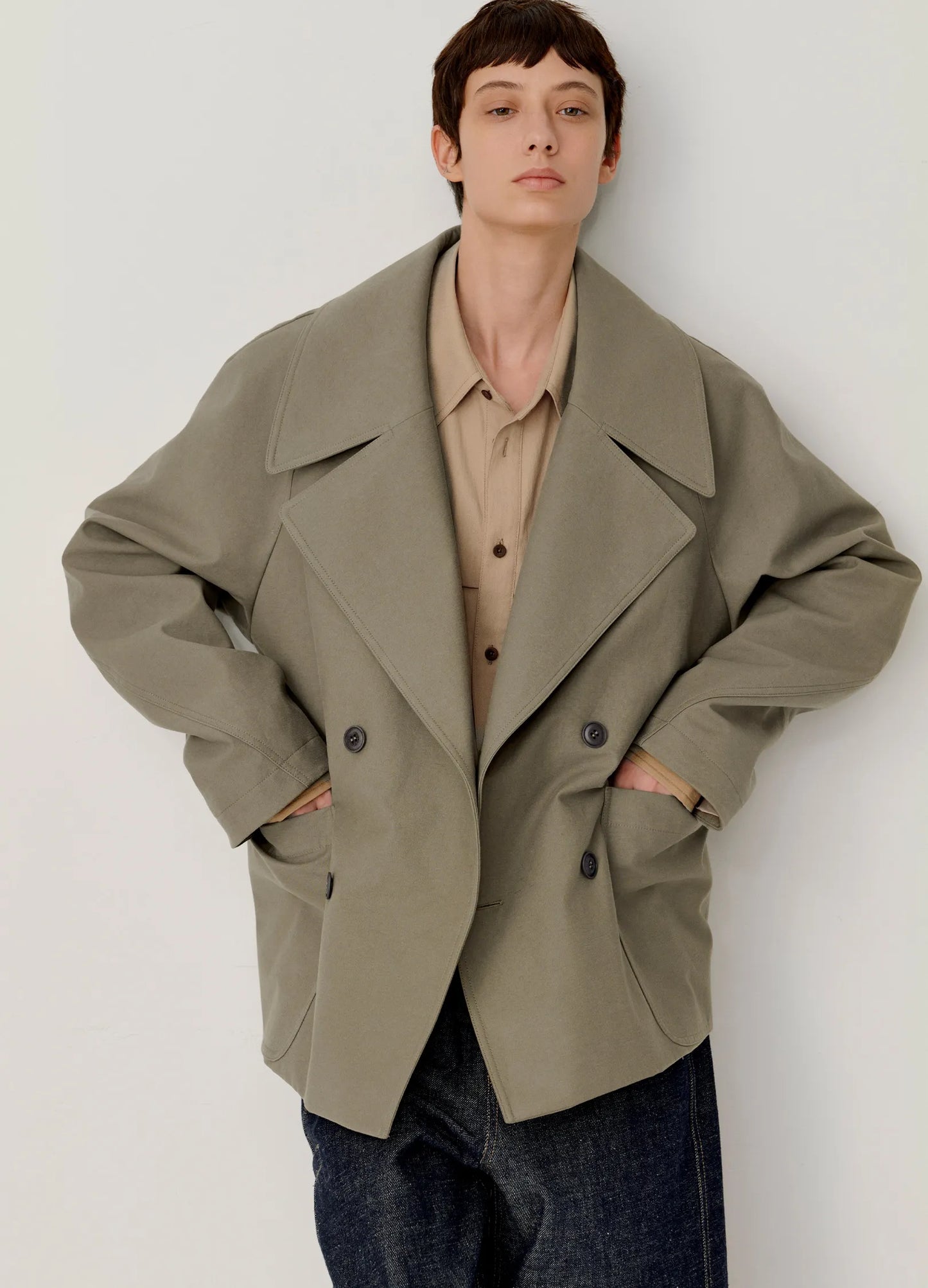 Double Breasted Lapel Jacket