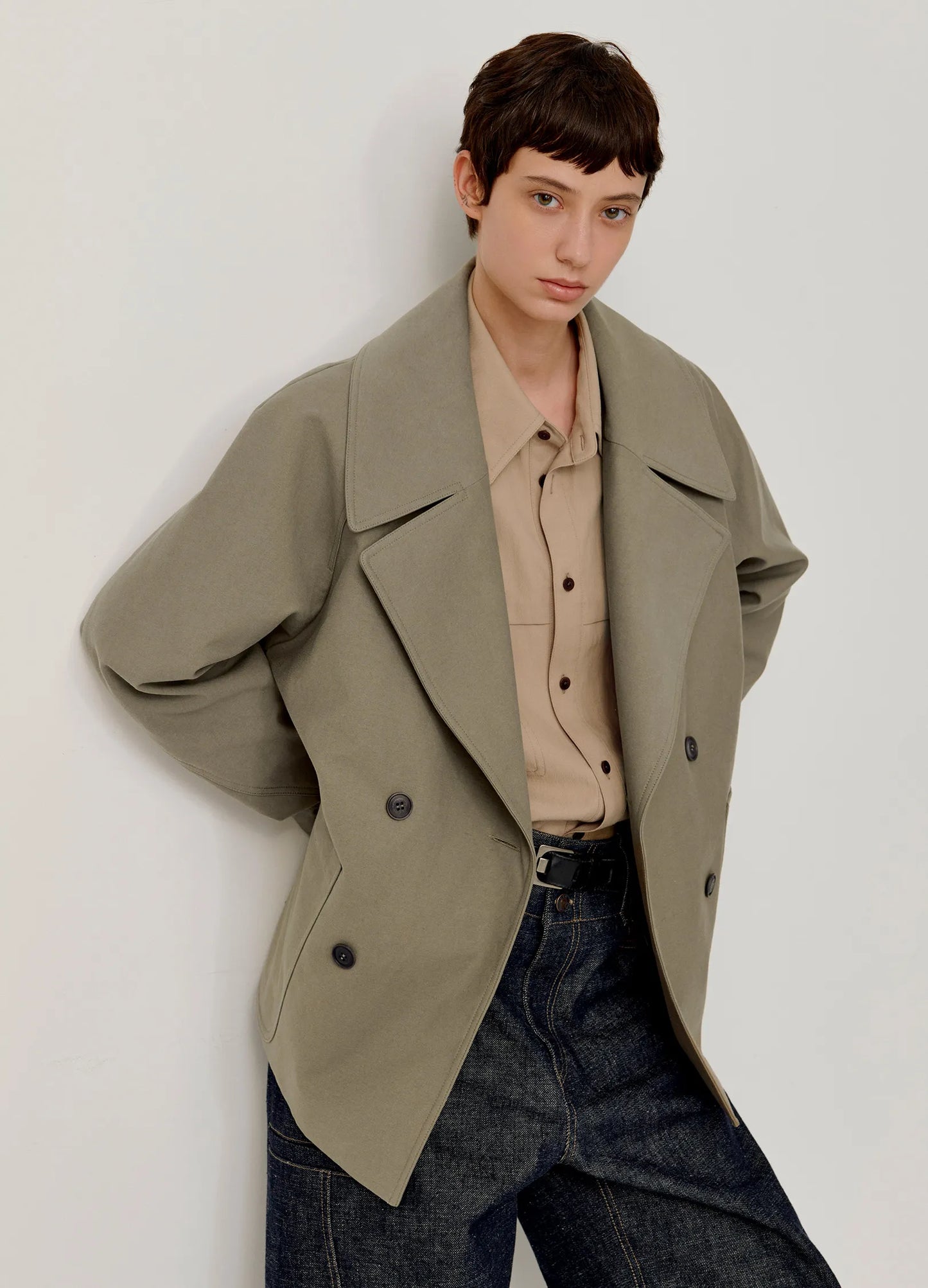 Double Breasted Lapel Jacket