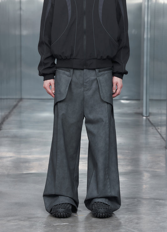 Double Layer Wide Trousers
