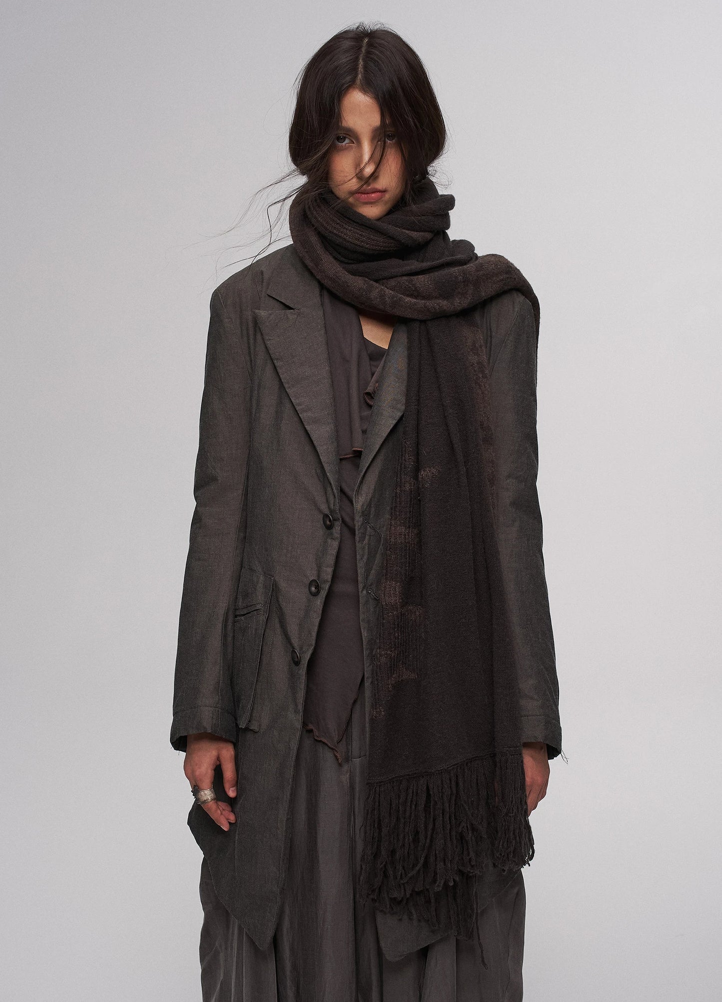 Embroidered Blazer Coat