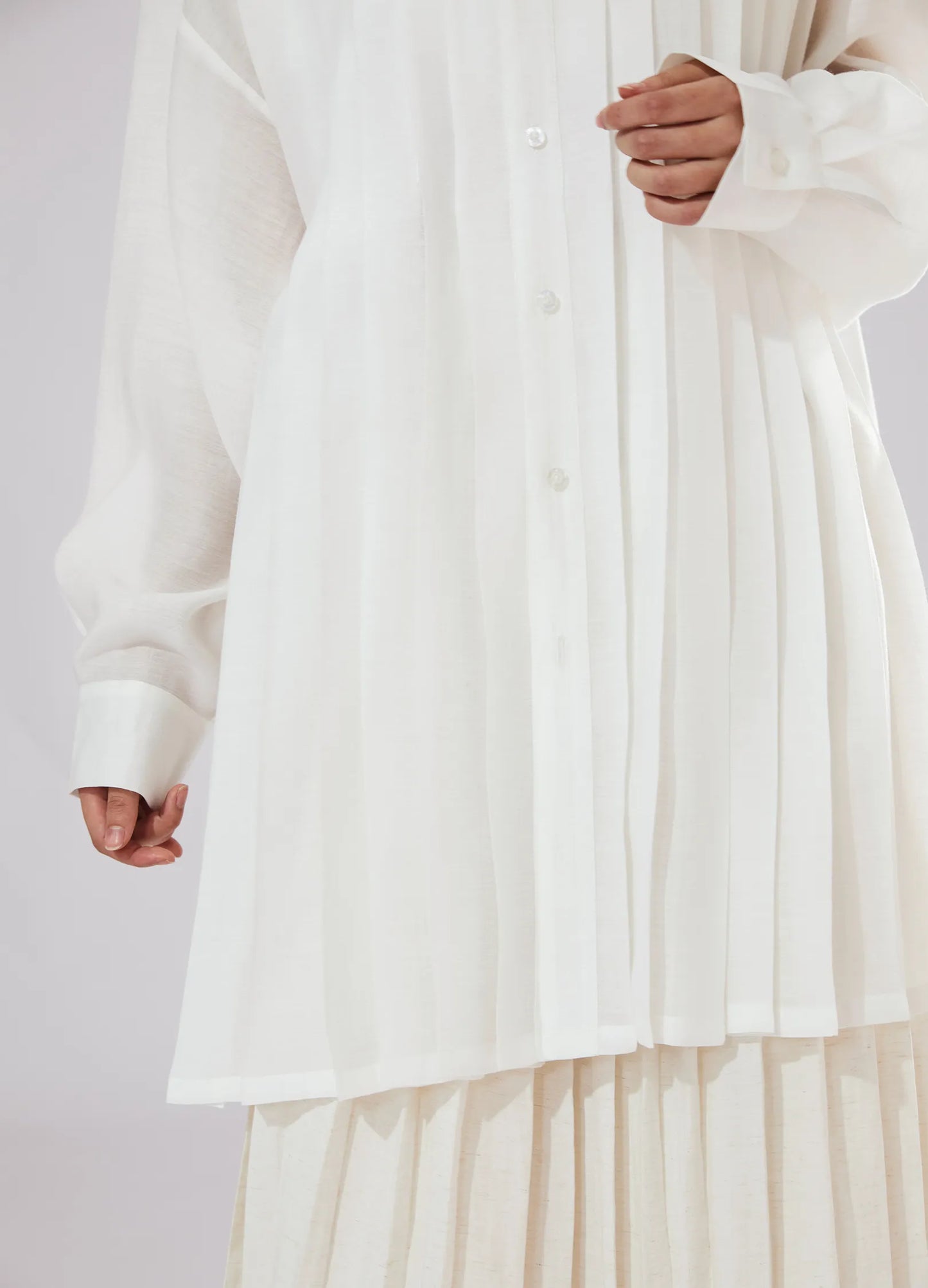 Extended Pleated Shirt