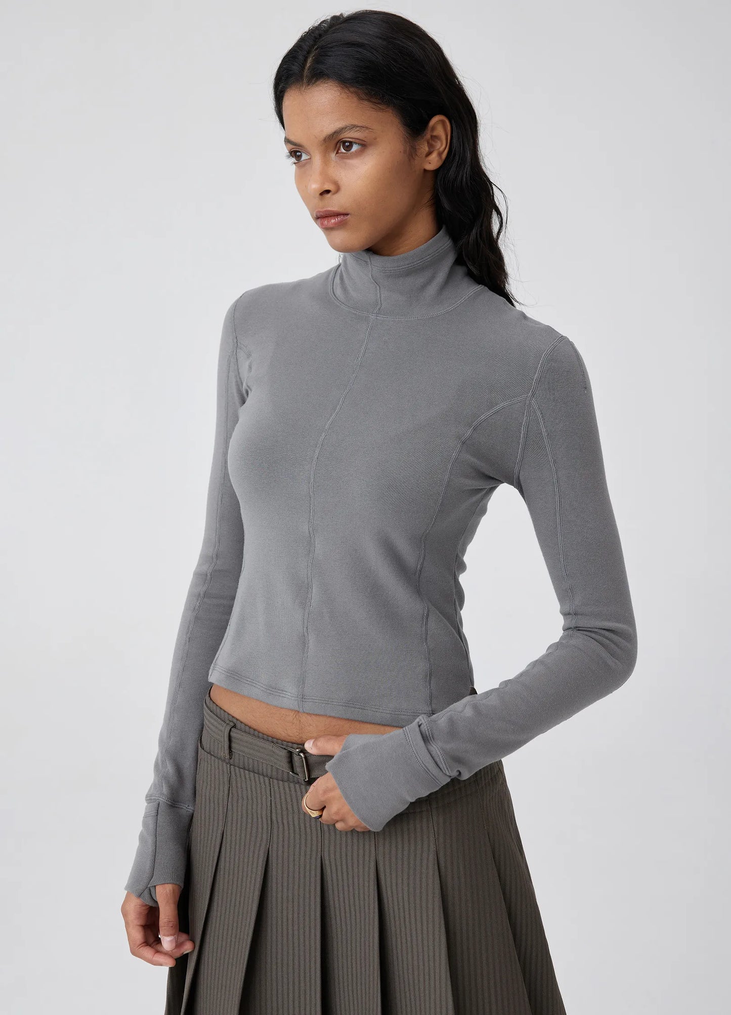 Fitted Turtleneck Womens