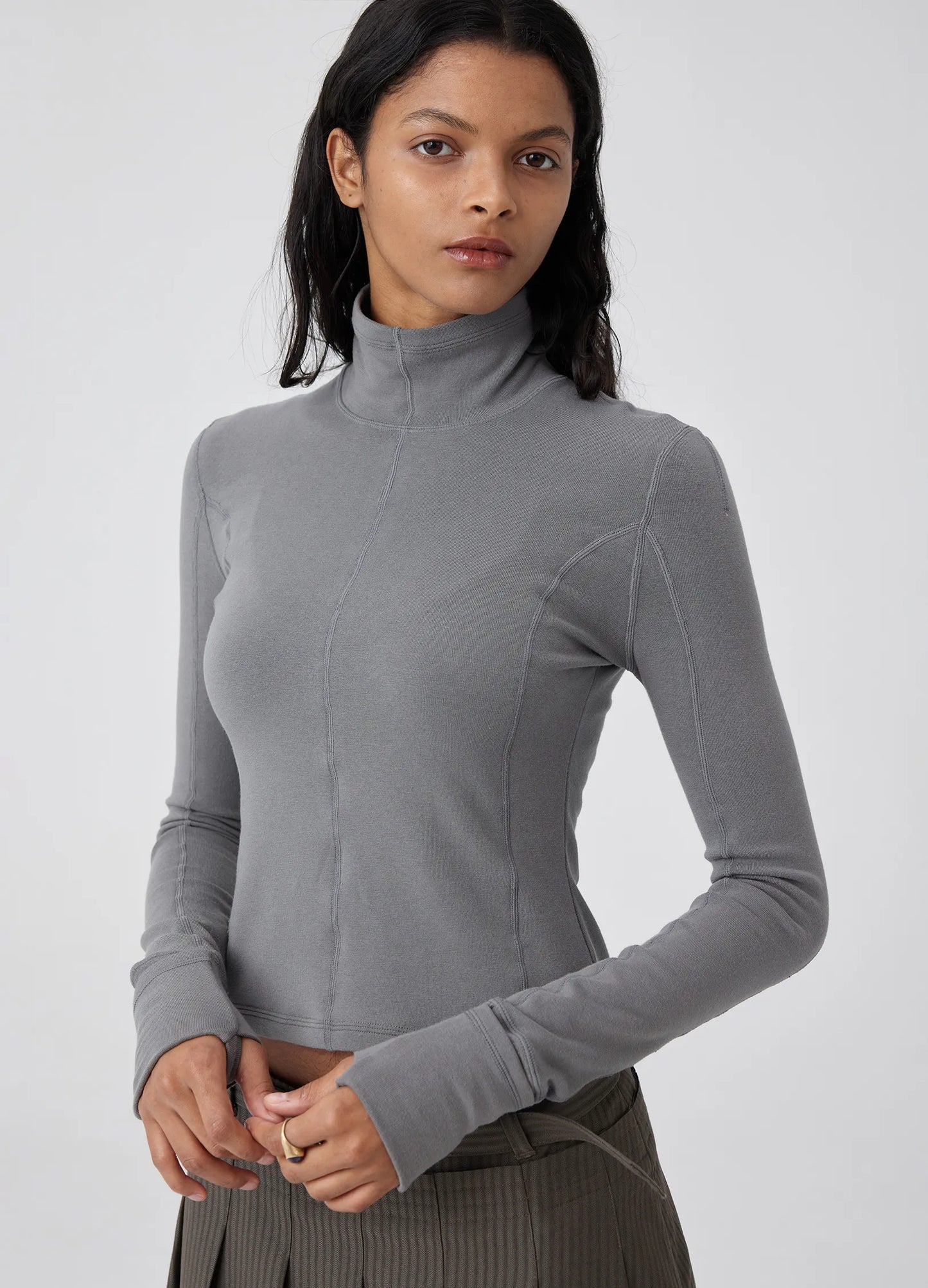 Fitted Turtleneck Womens