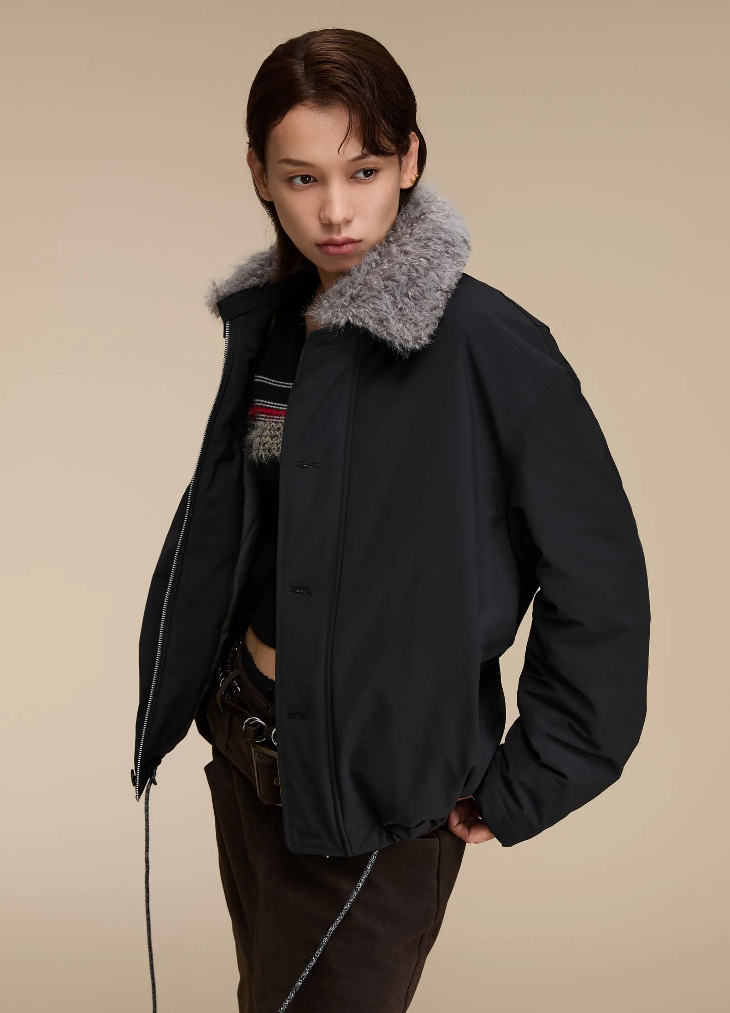 Fur Aviator Jacket