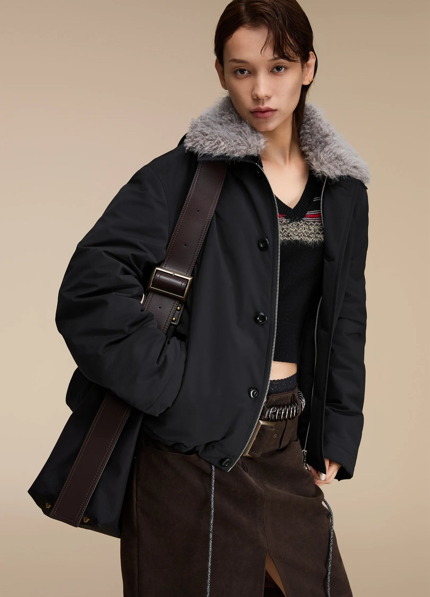 Fur Aviator Jacket