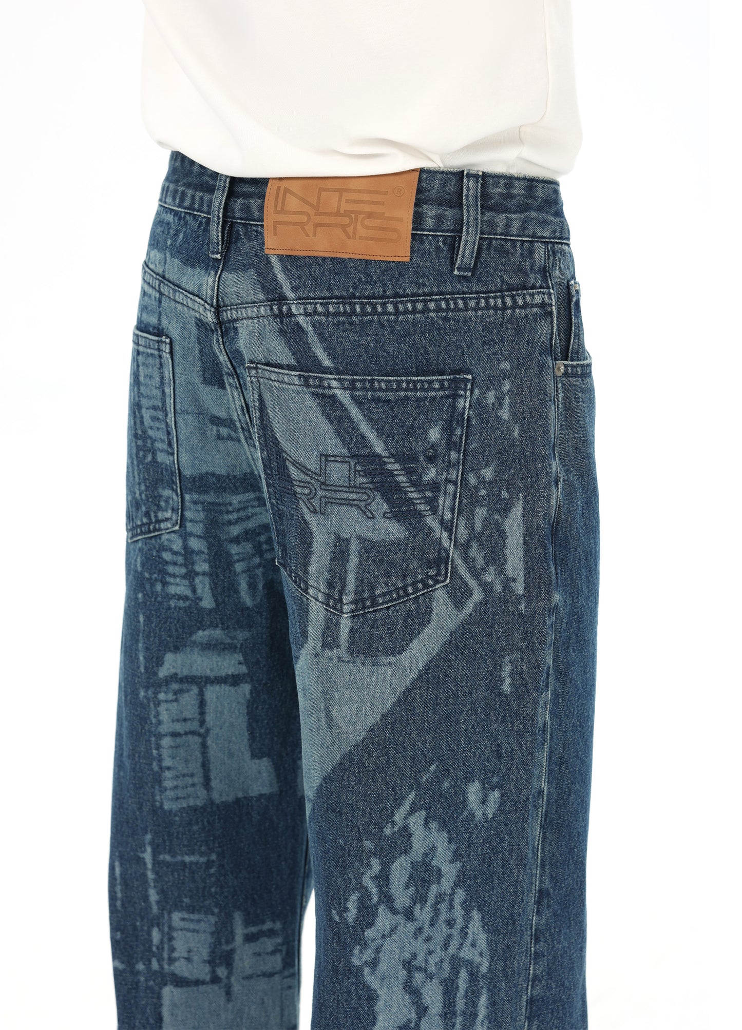 Axels Premium Denim Tommy Flare Jeans In Terracotta