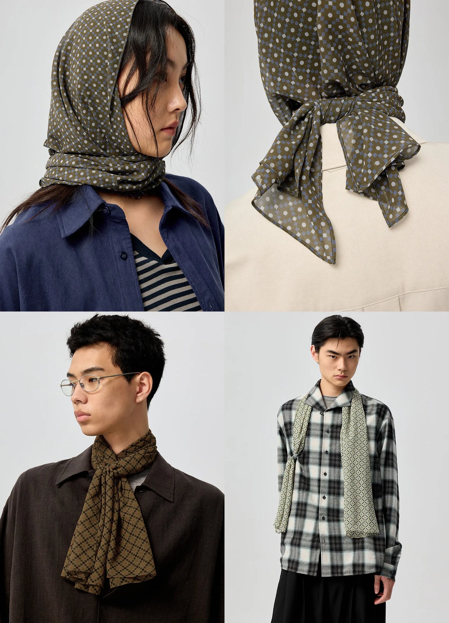 Geo Silk Scarf