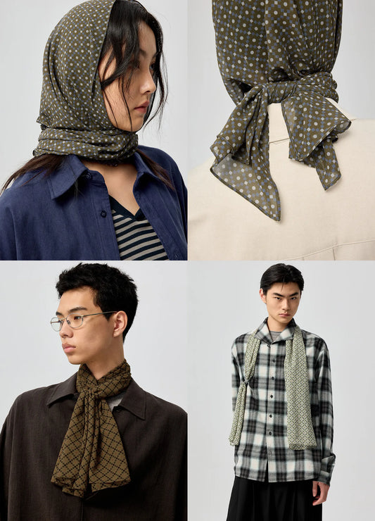 Geo Silk Scarf