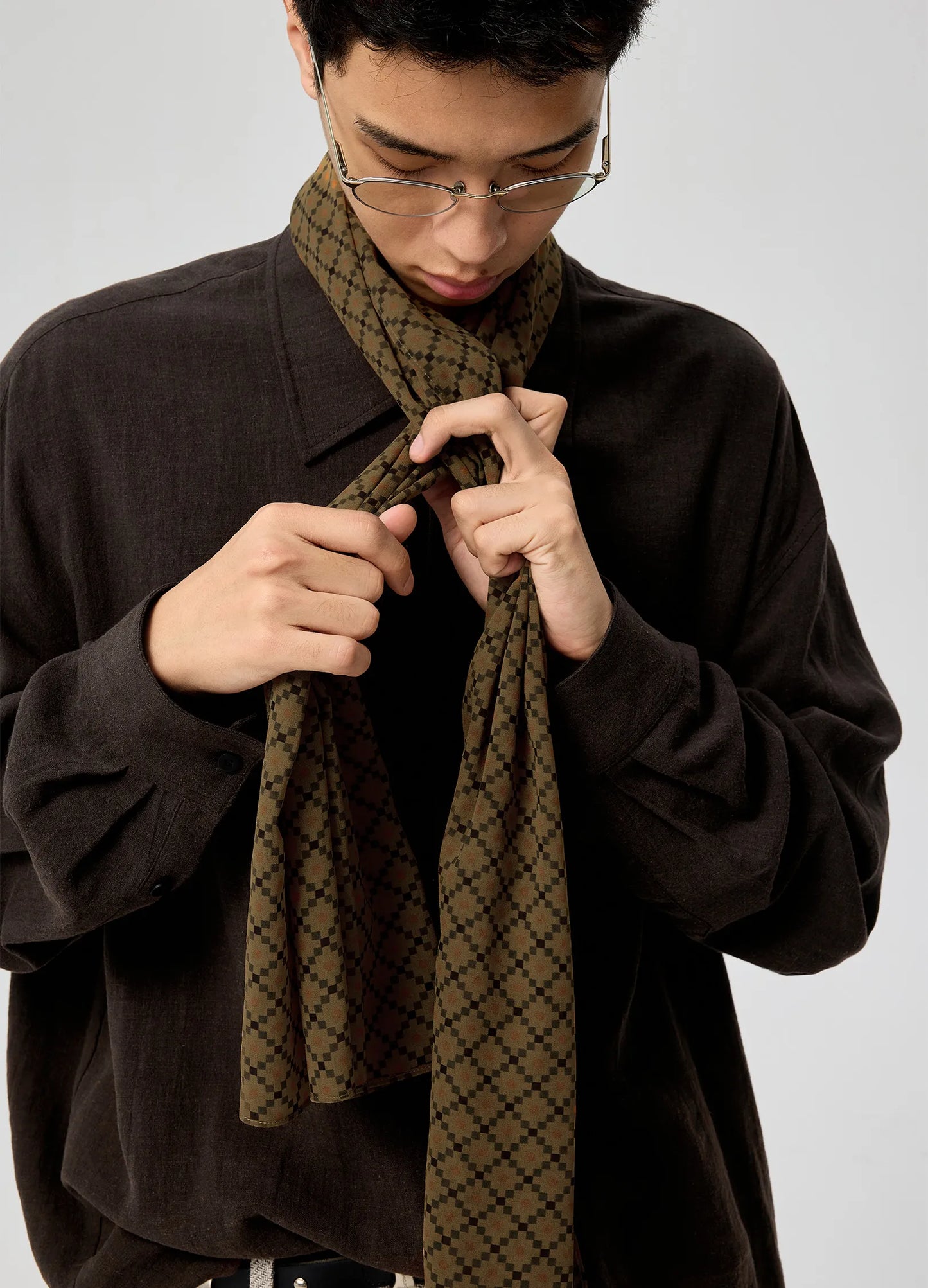 Geo Silk Scarf