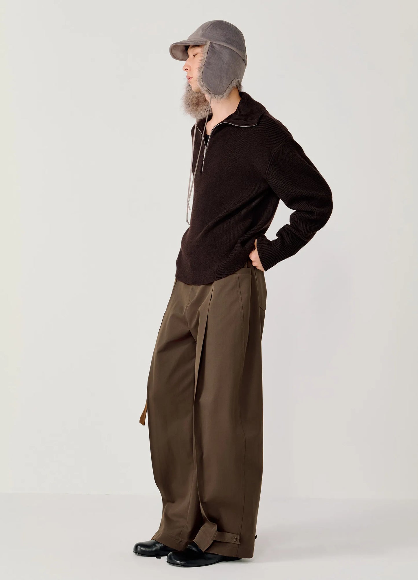 Half Zip Knitted Sweater