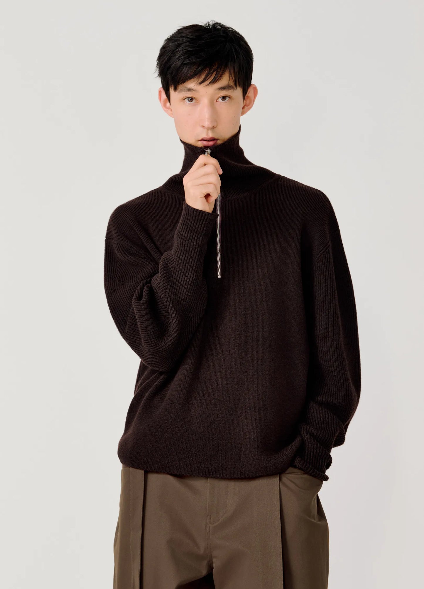 Half Zip Knitted Sweater