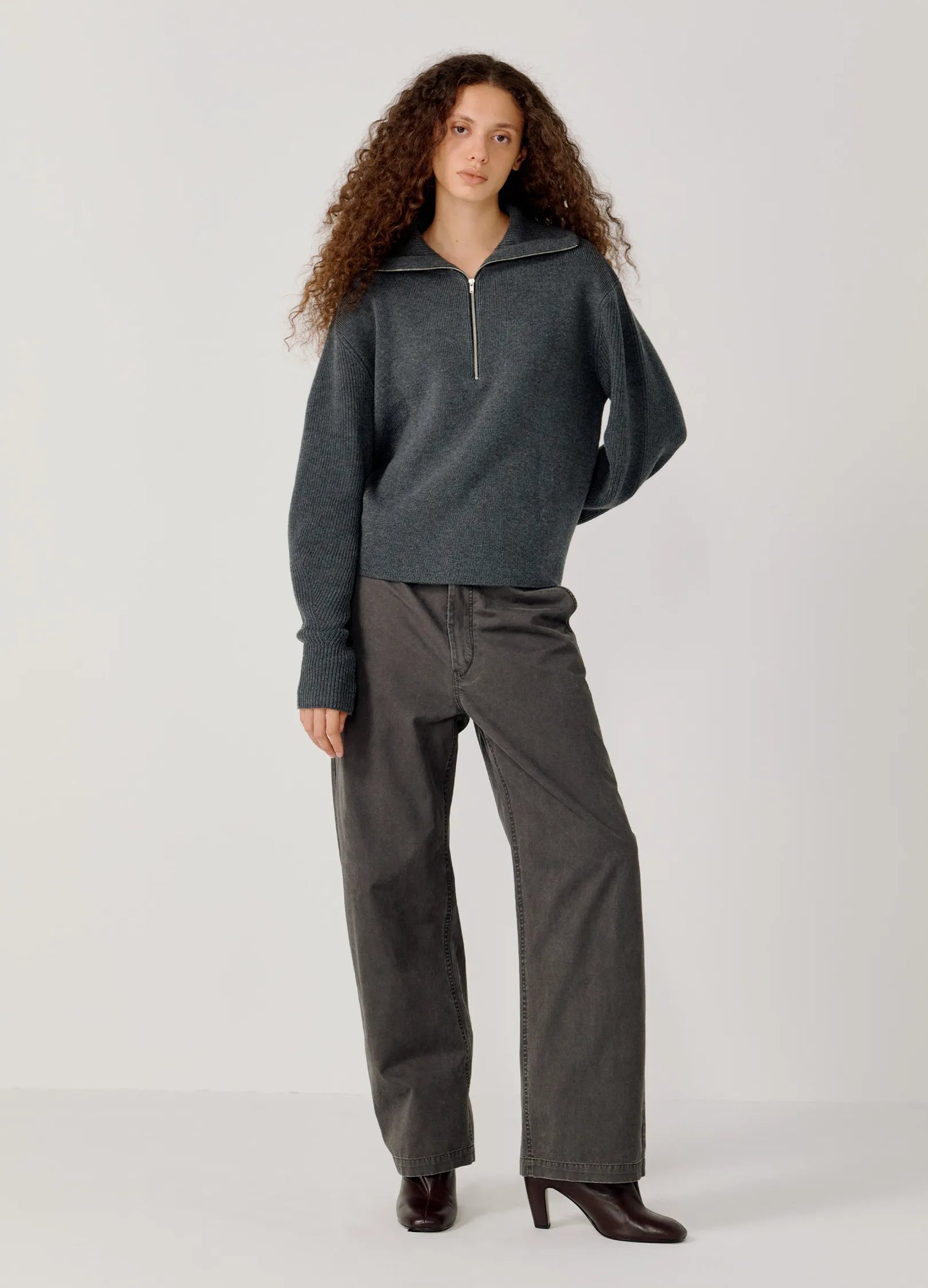 Half Zip Knitted Sweater