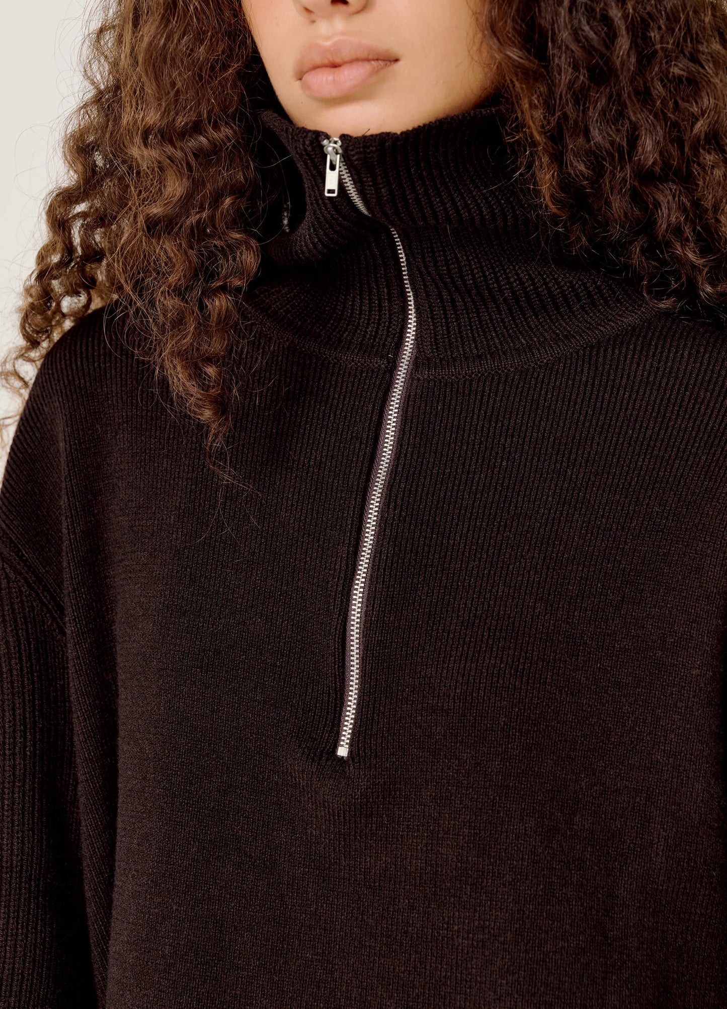 Half Zip Knitted Sweater
