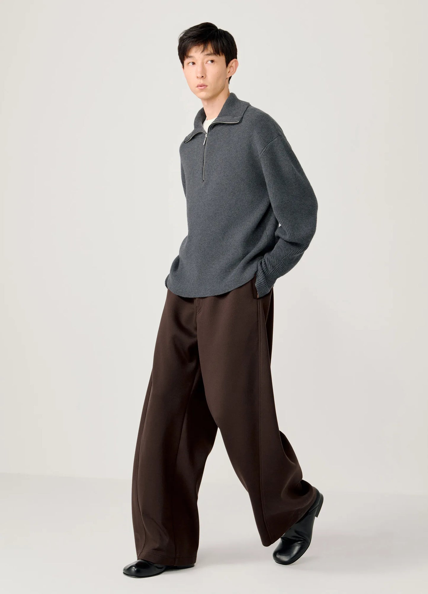 Half Zip Knitted Sweater