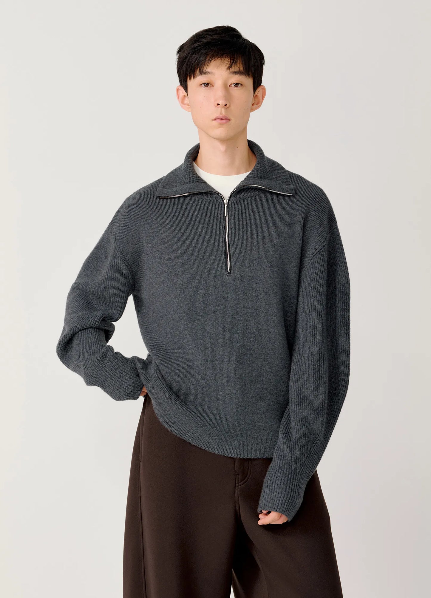 Half Zip Knitted Sweater
