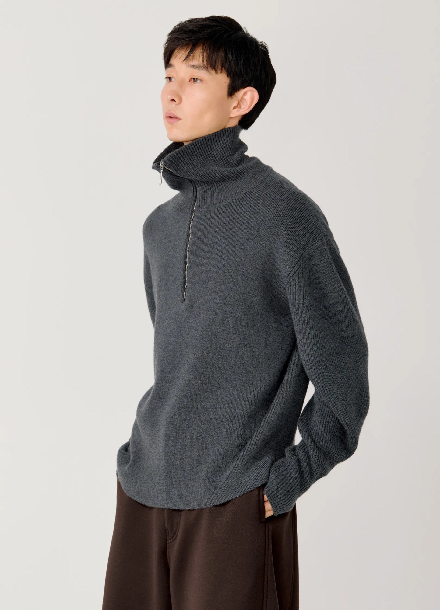 Half Zip Knitted Sweater