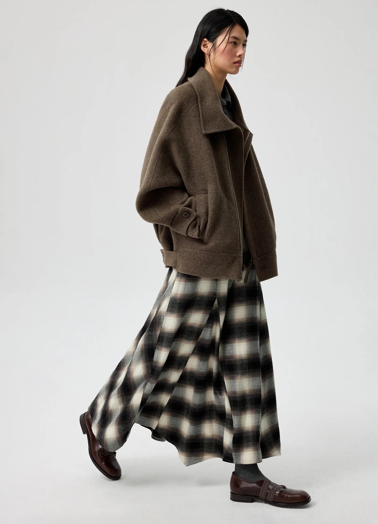 High Neck Wool Jacket