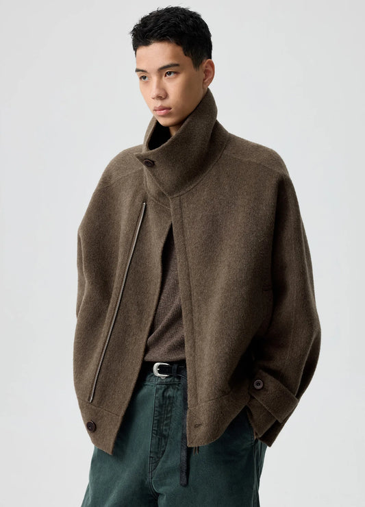 High Neck Wool Jacket