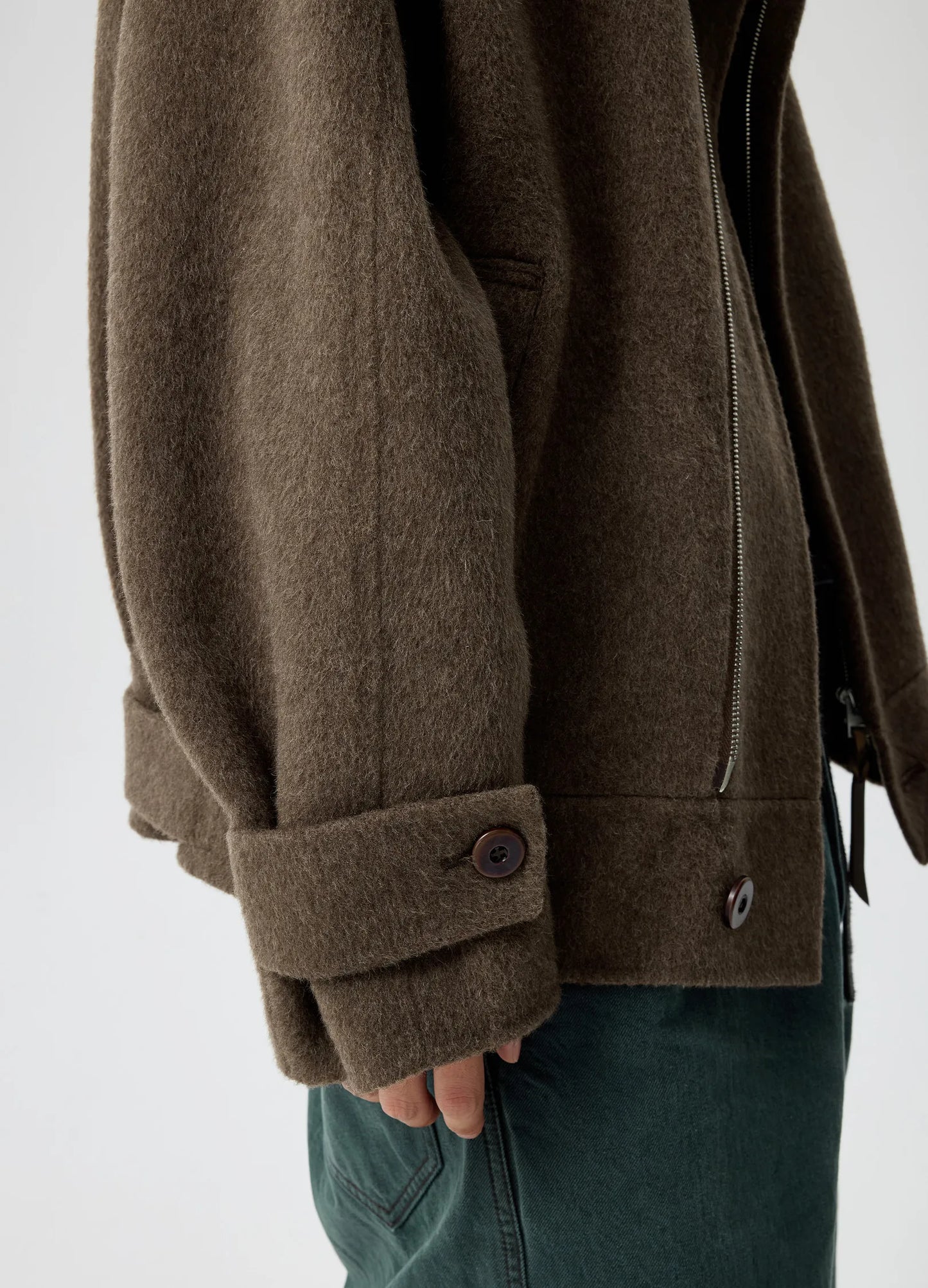High Neck Wool Jacket