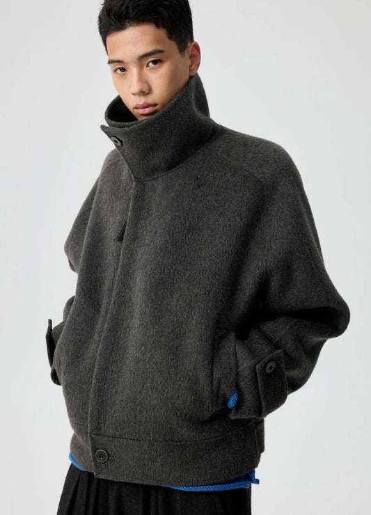High Neck Wool Jacket