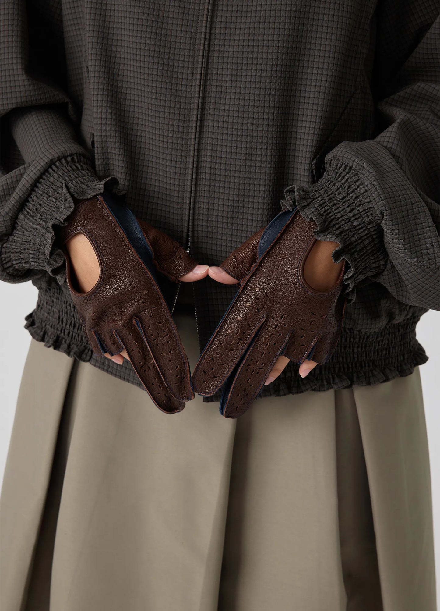 Hollow Leather Driver Gloves