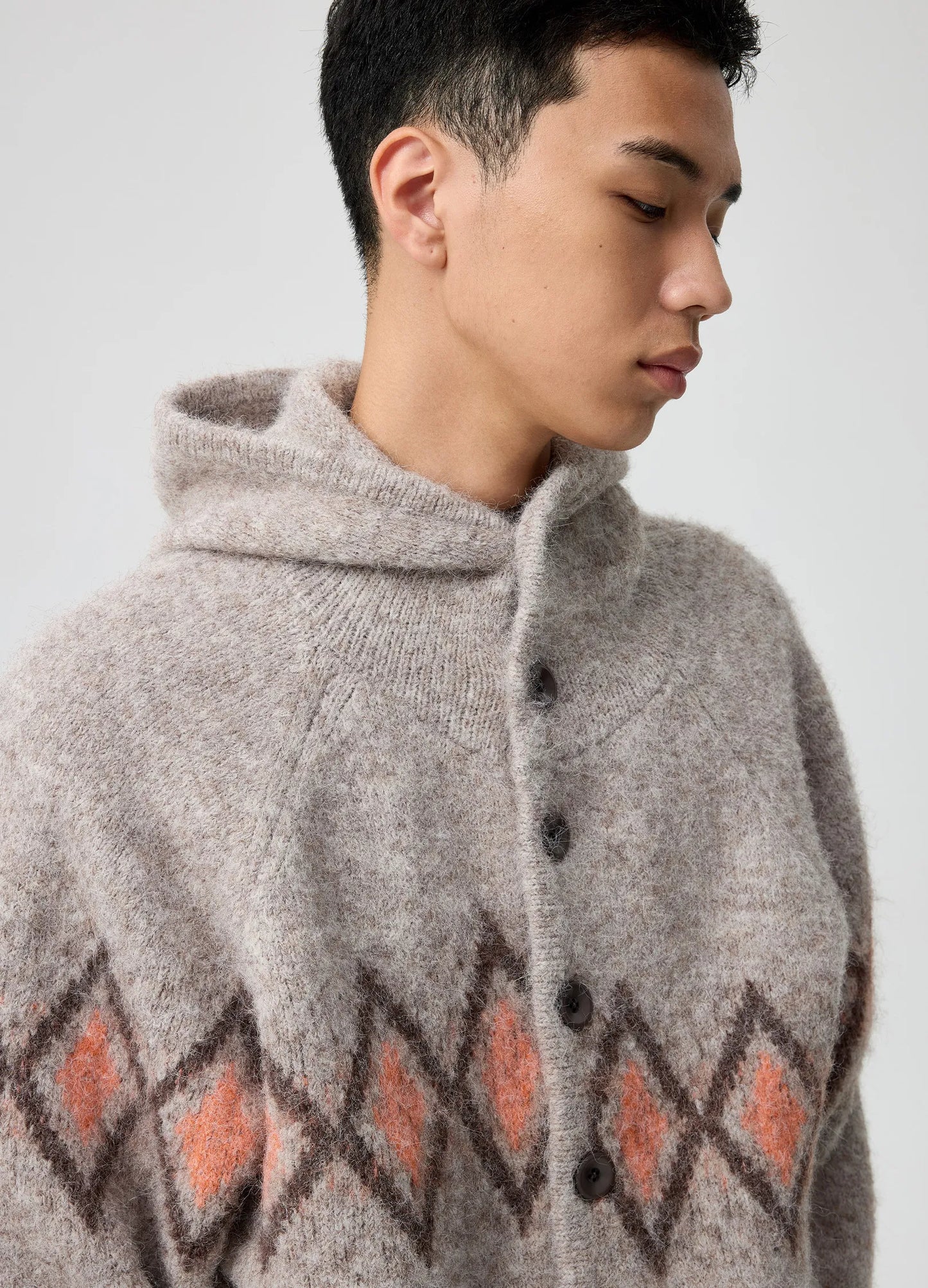 Jacquard Hooded Sweater