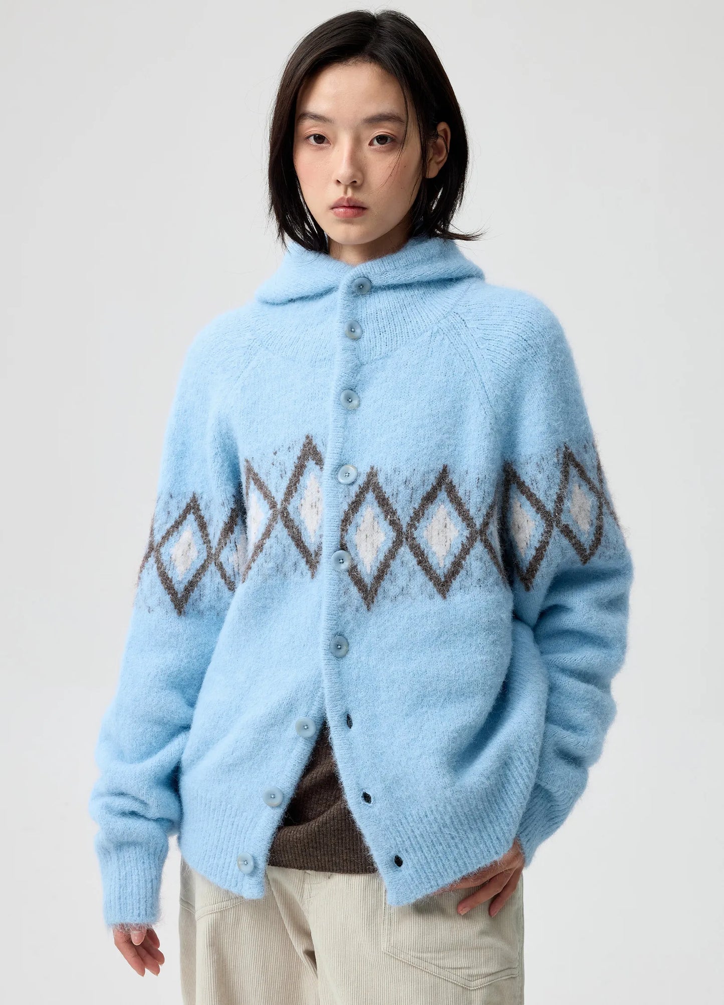 Jacquard Hooded Sweater