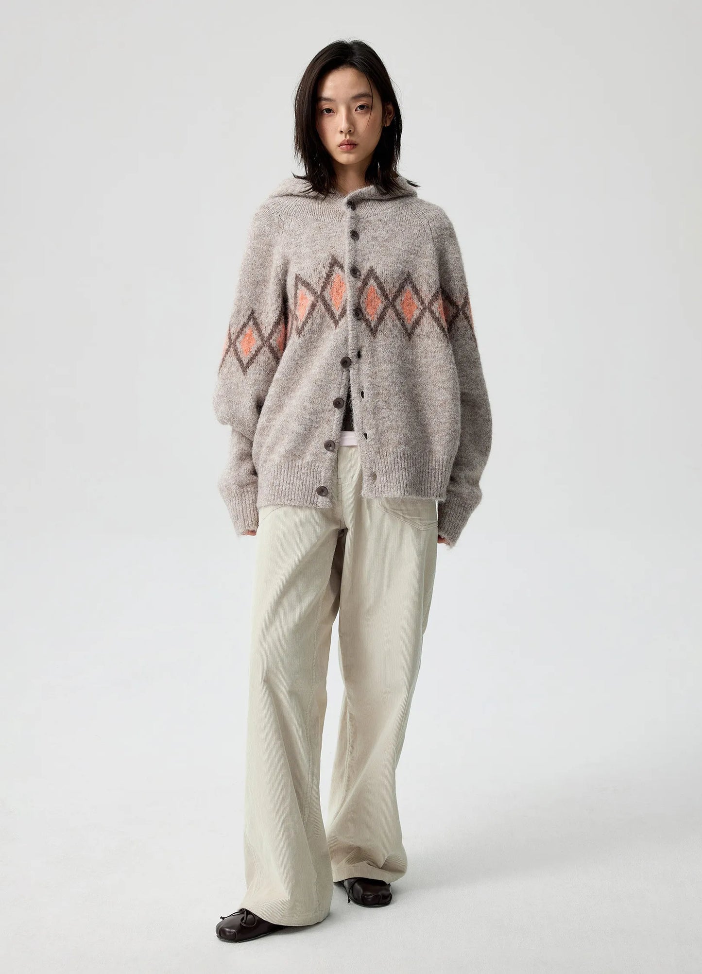 Jacquard Hooded Sweater