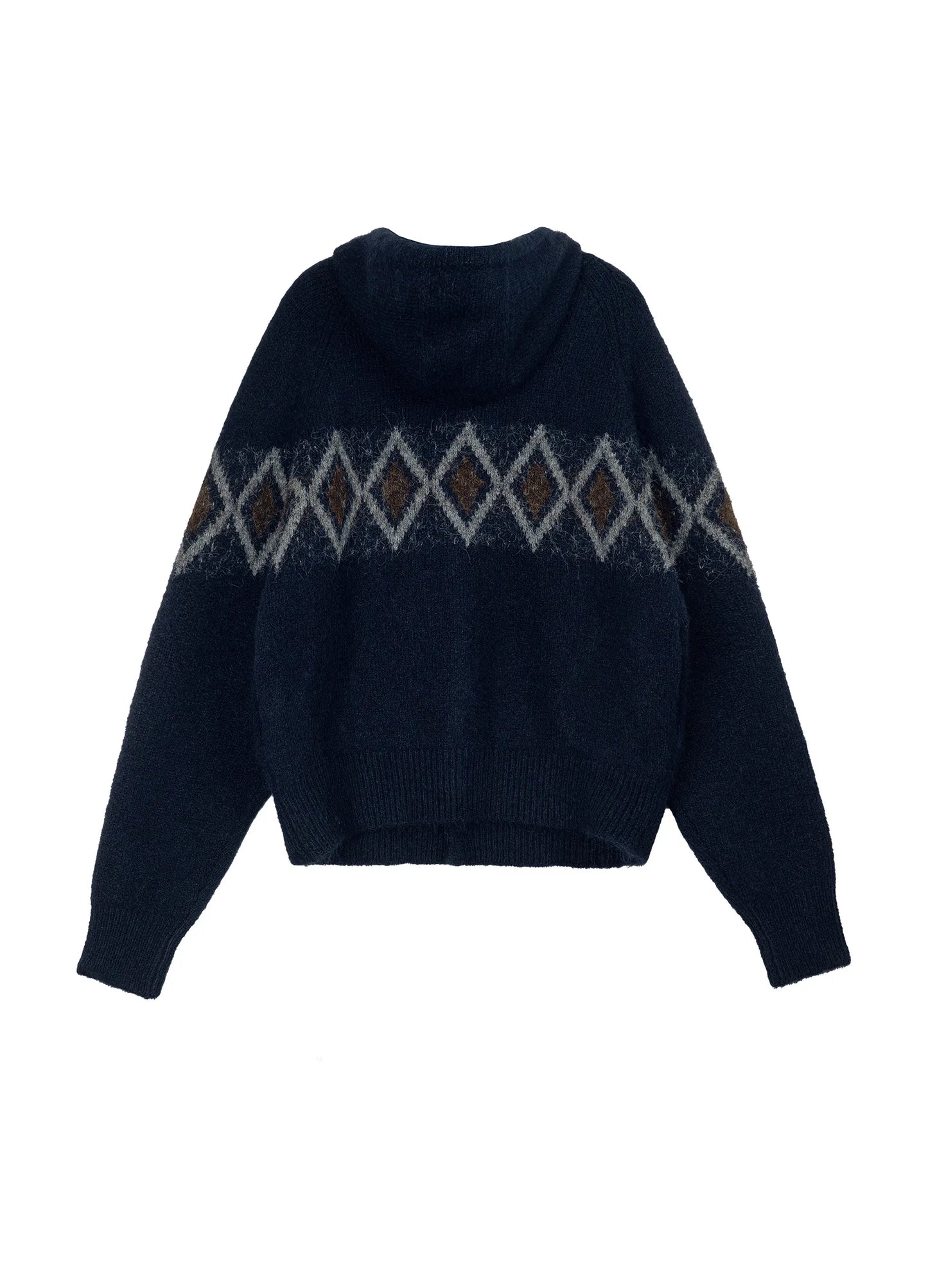 Jacquard Hooded Sweater