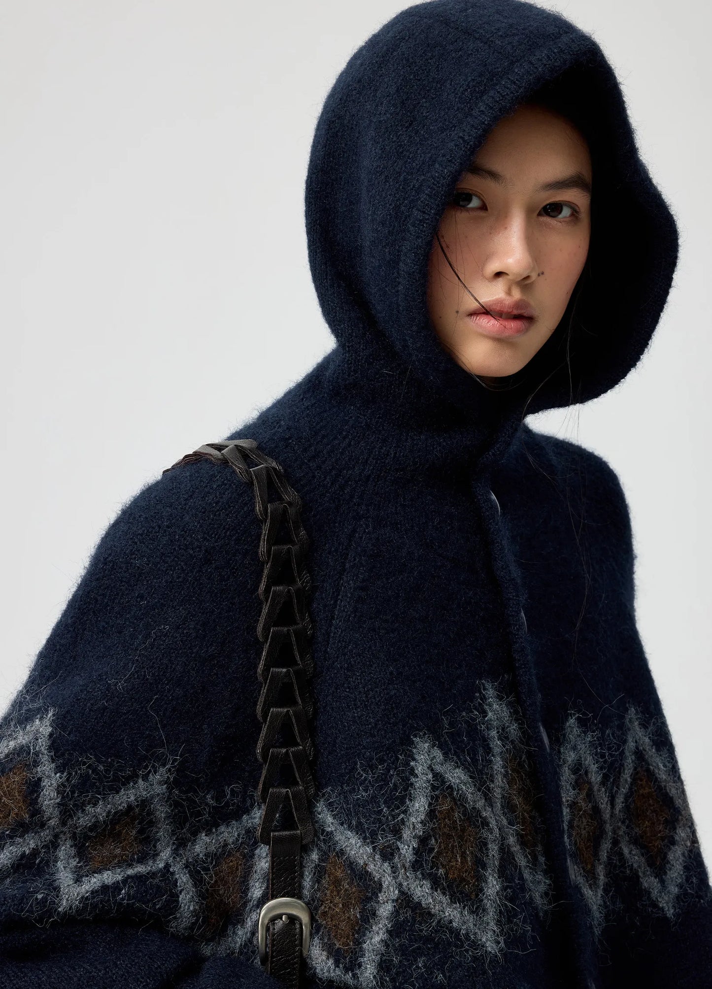 Jacquard Hooded Sweater
