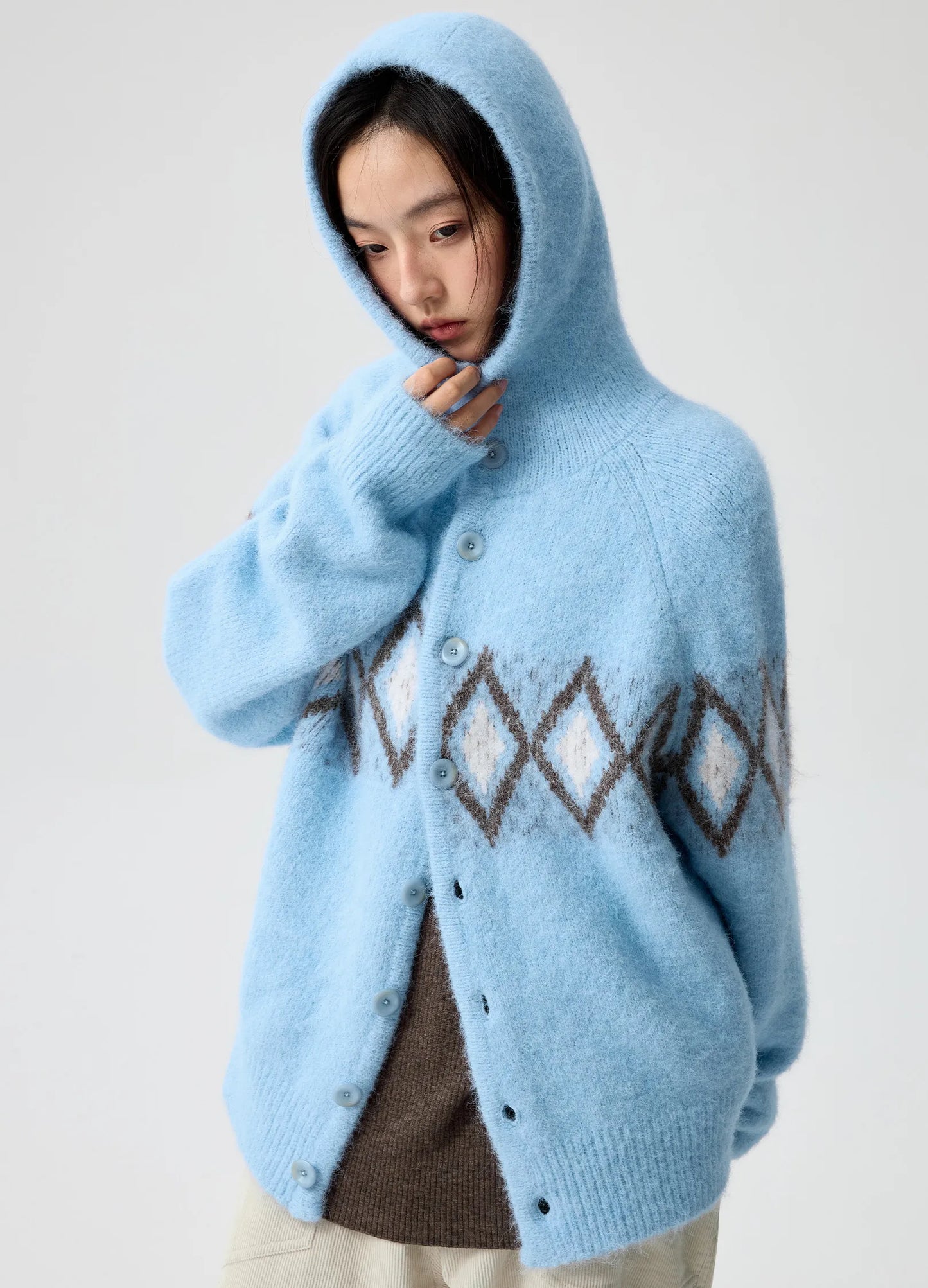 Jacquard Hooded Sweater
