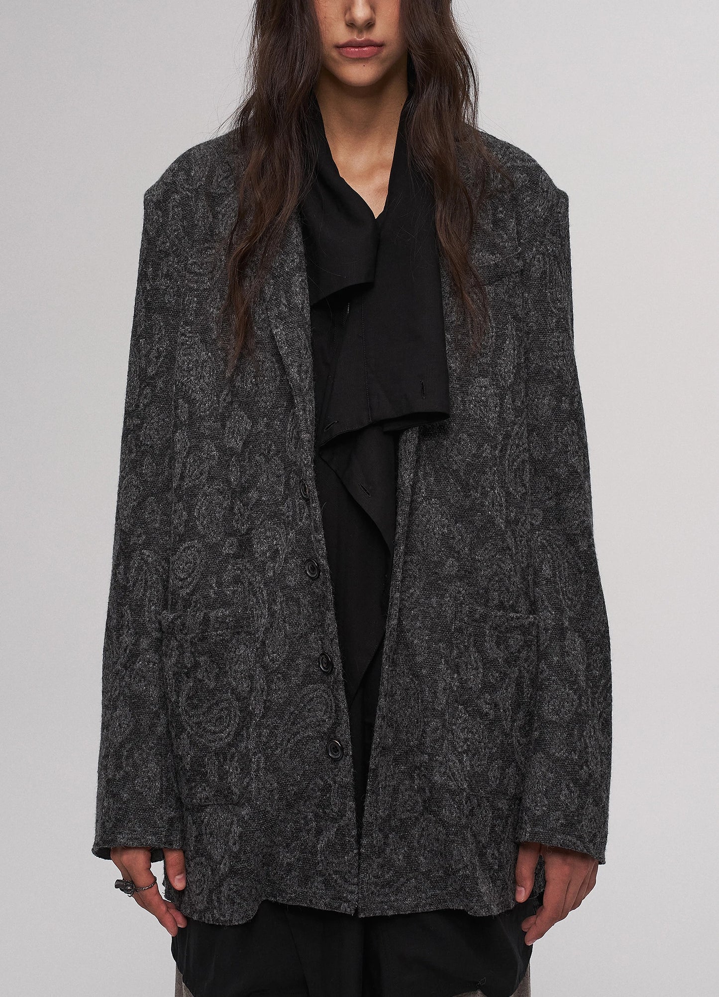 Jacquard Knit Blazer