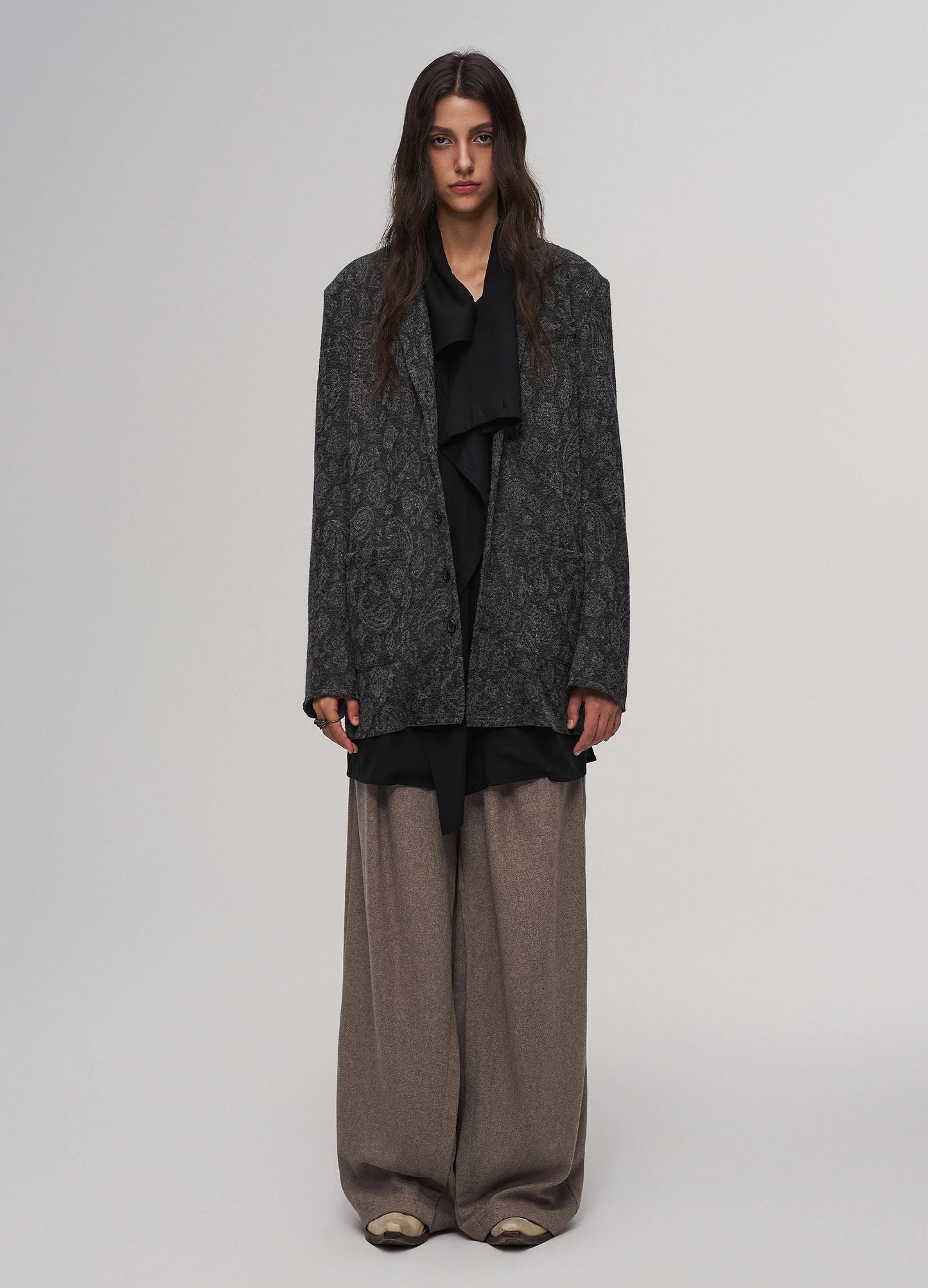 Jacquard Knit Blazer