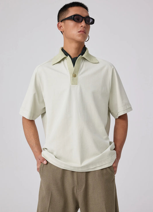 Knit Collar Polo